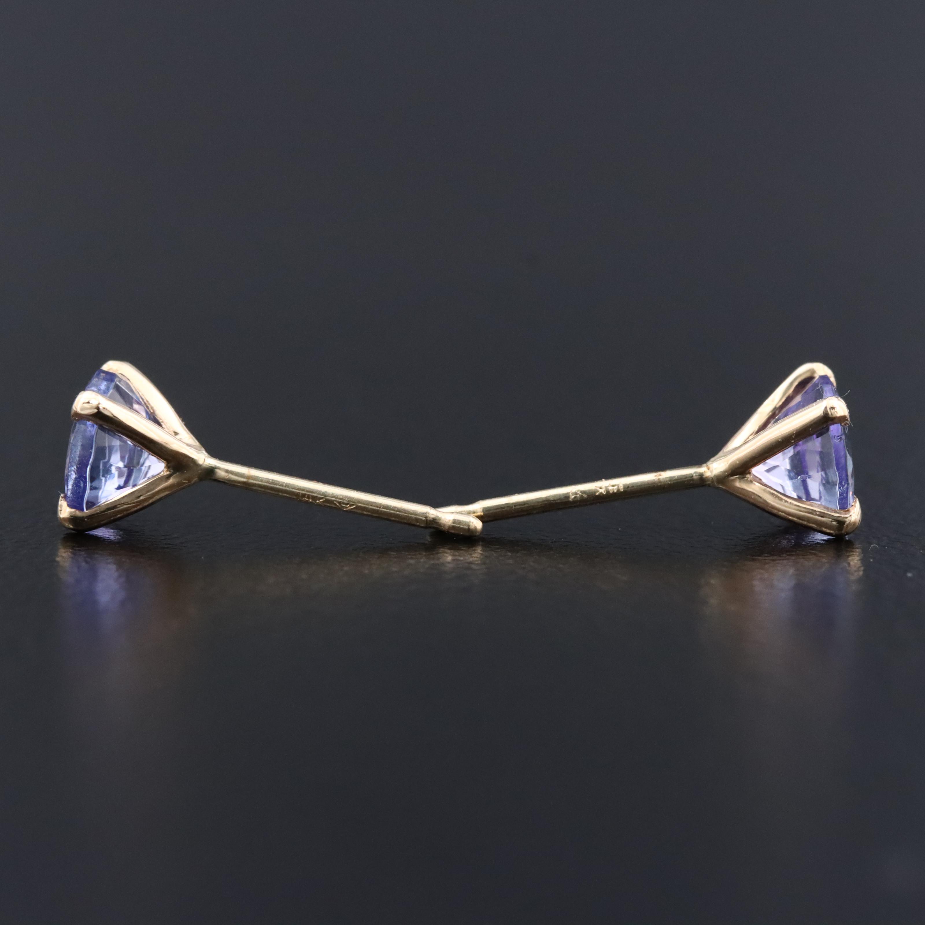 14K Tanzanite Stud Earrings