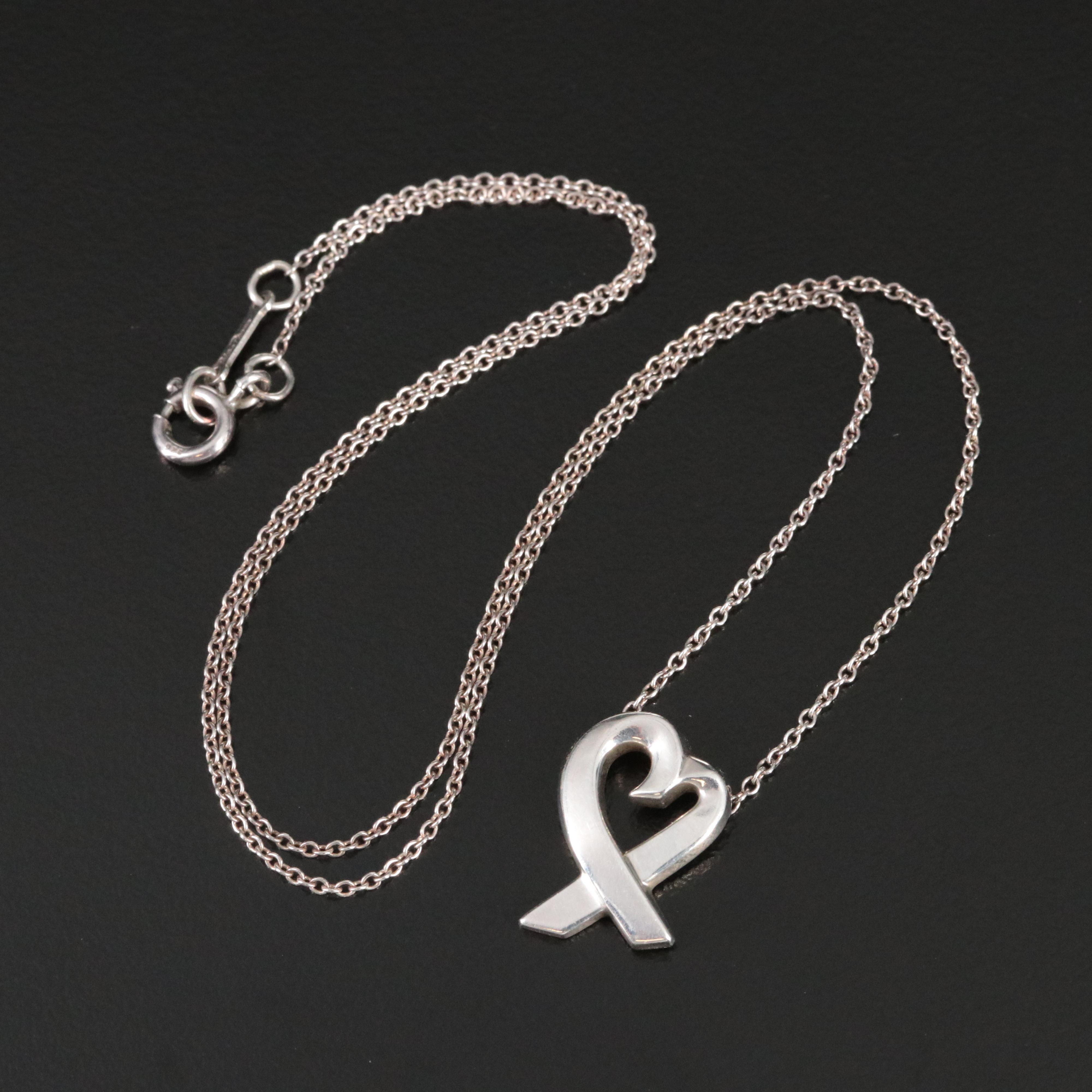 Paloma Picasso for Tiffany & Co. Sterling Loving Heart Necklace