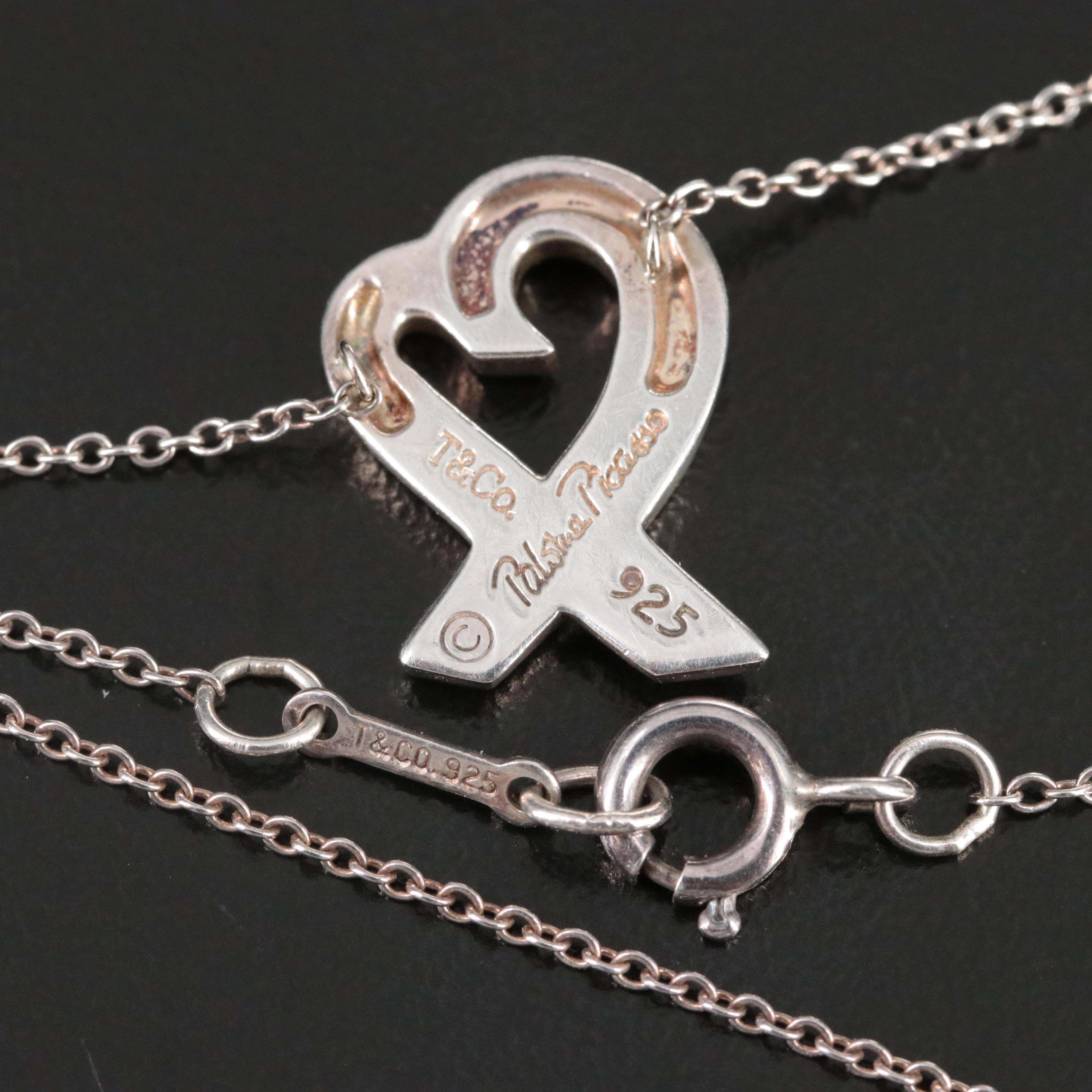 Paloma Picasso for Tiffany & Co. Sterling Loving Heart Necklace