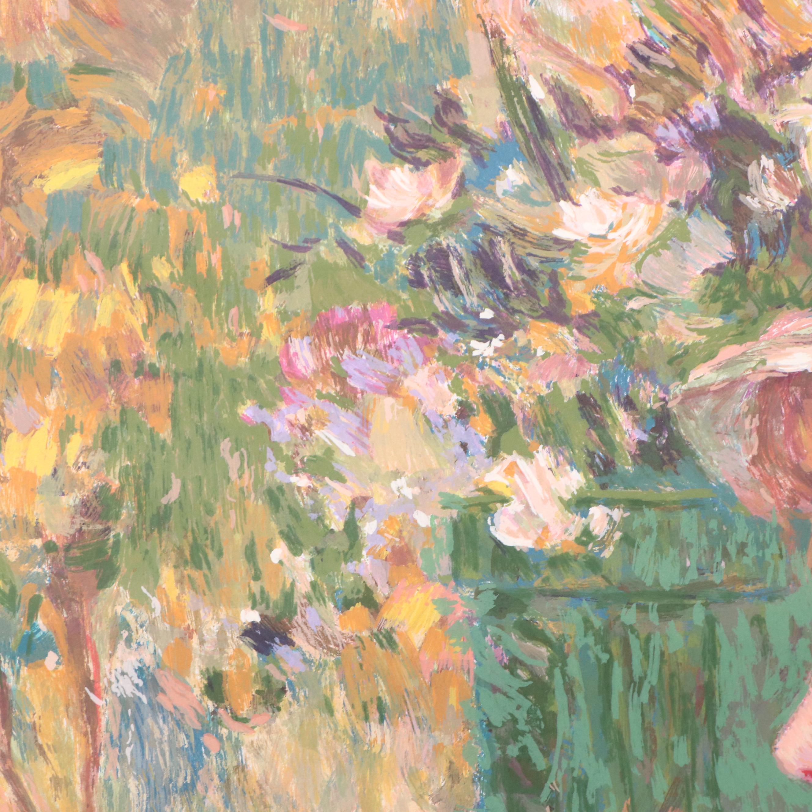 Impressionist Serigraph of Woman