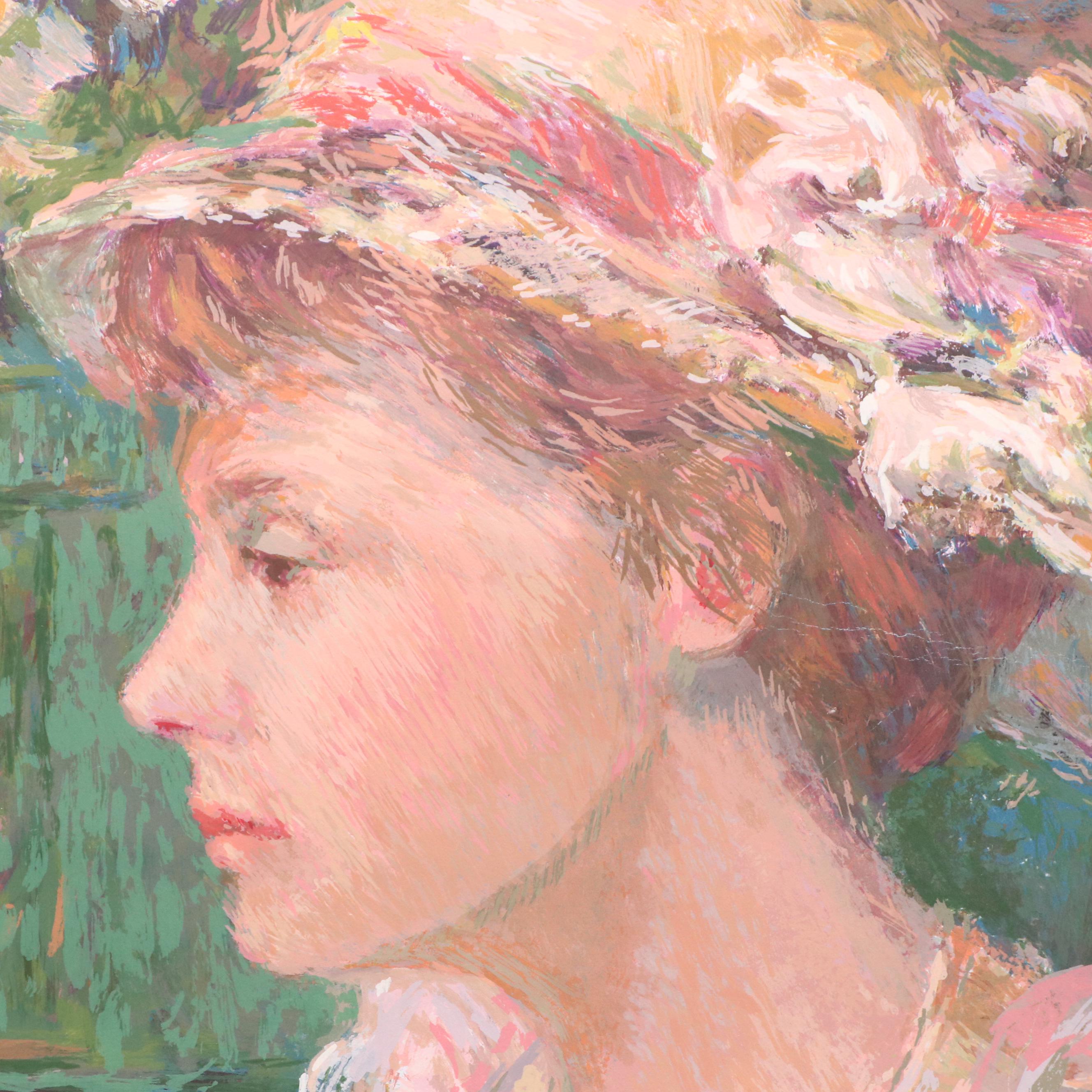 Impressionist Serigraph of Woman