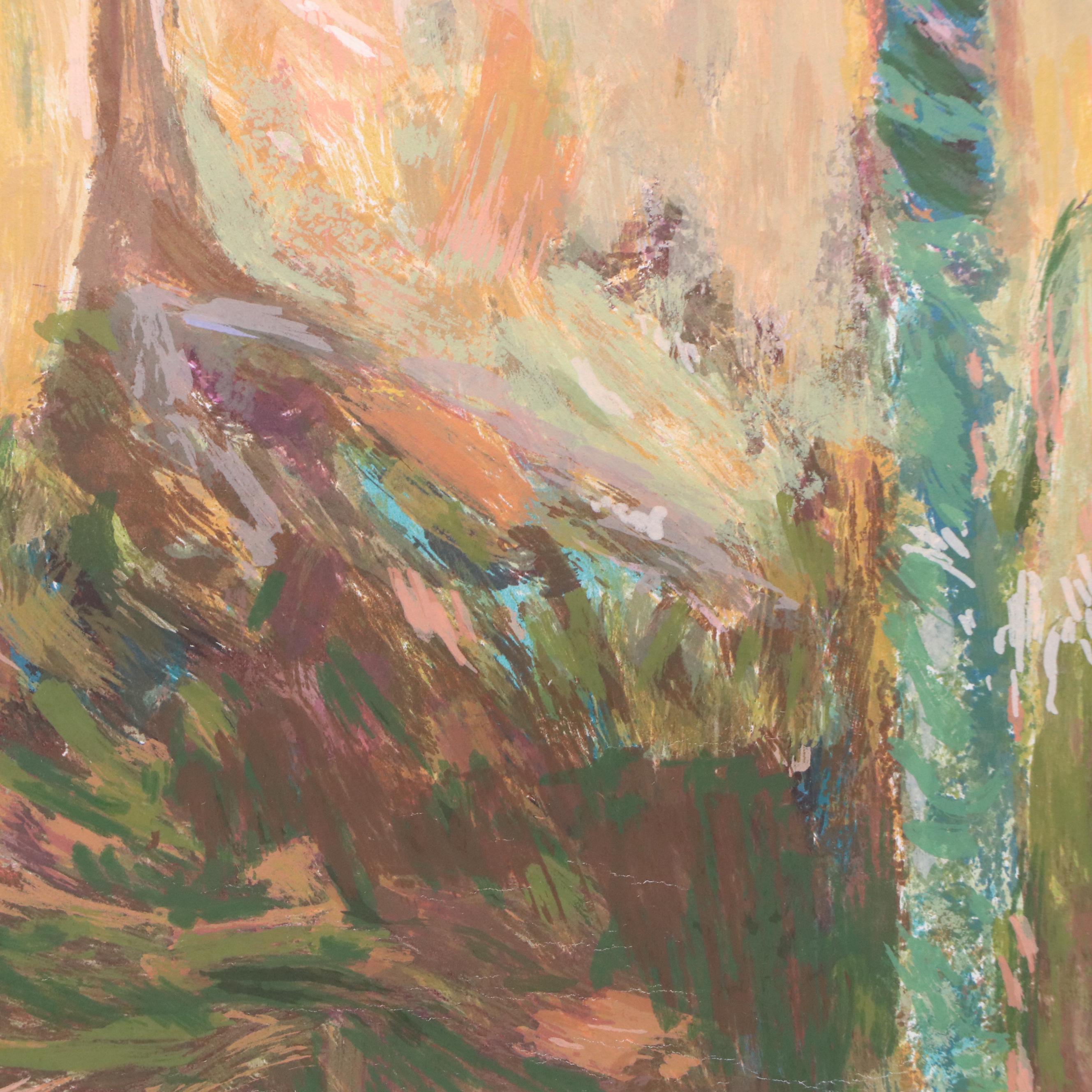 Impressionist Serigraph of Woman