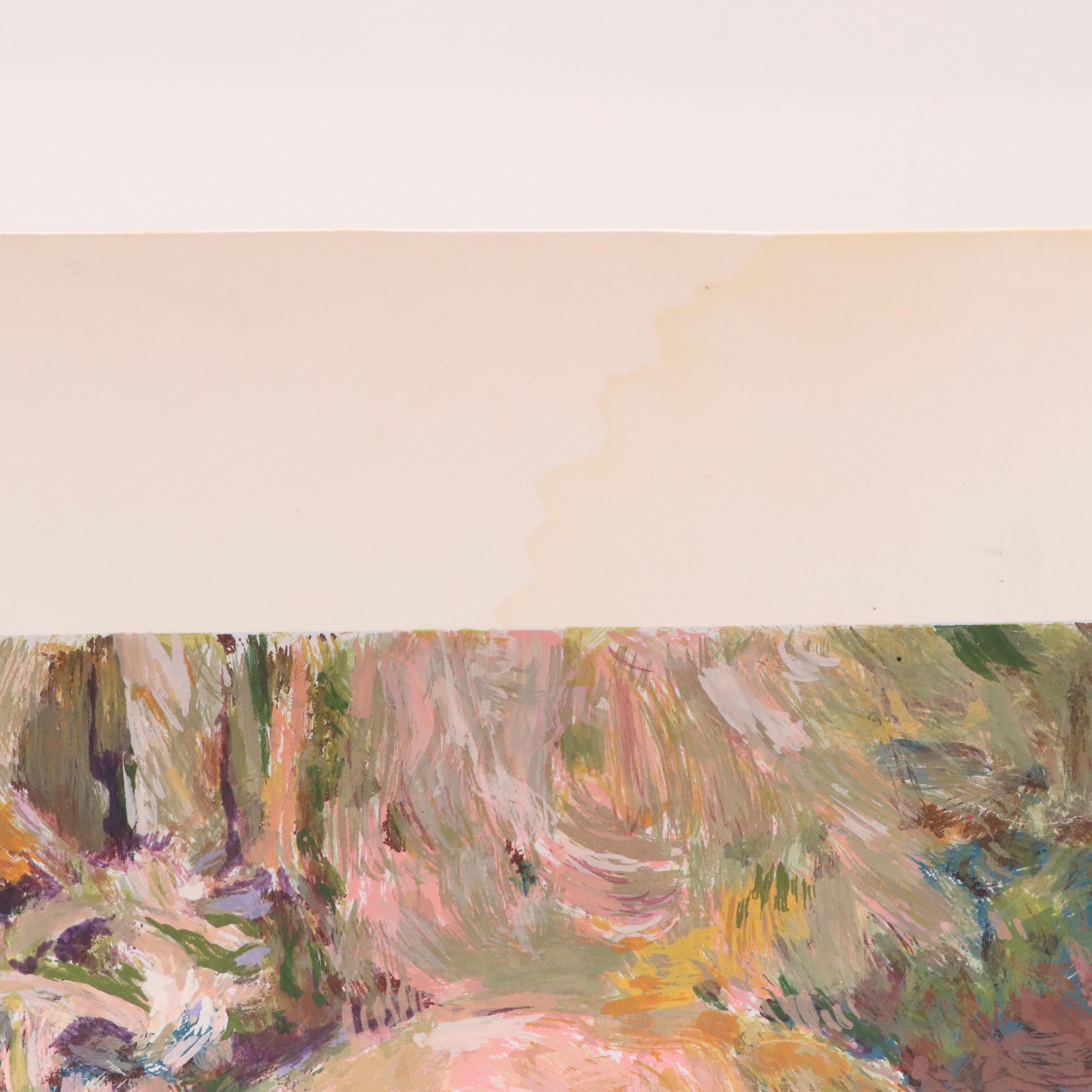 Impressionist Serigraph of Woman