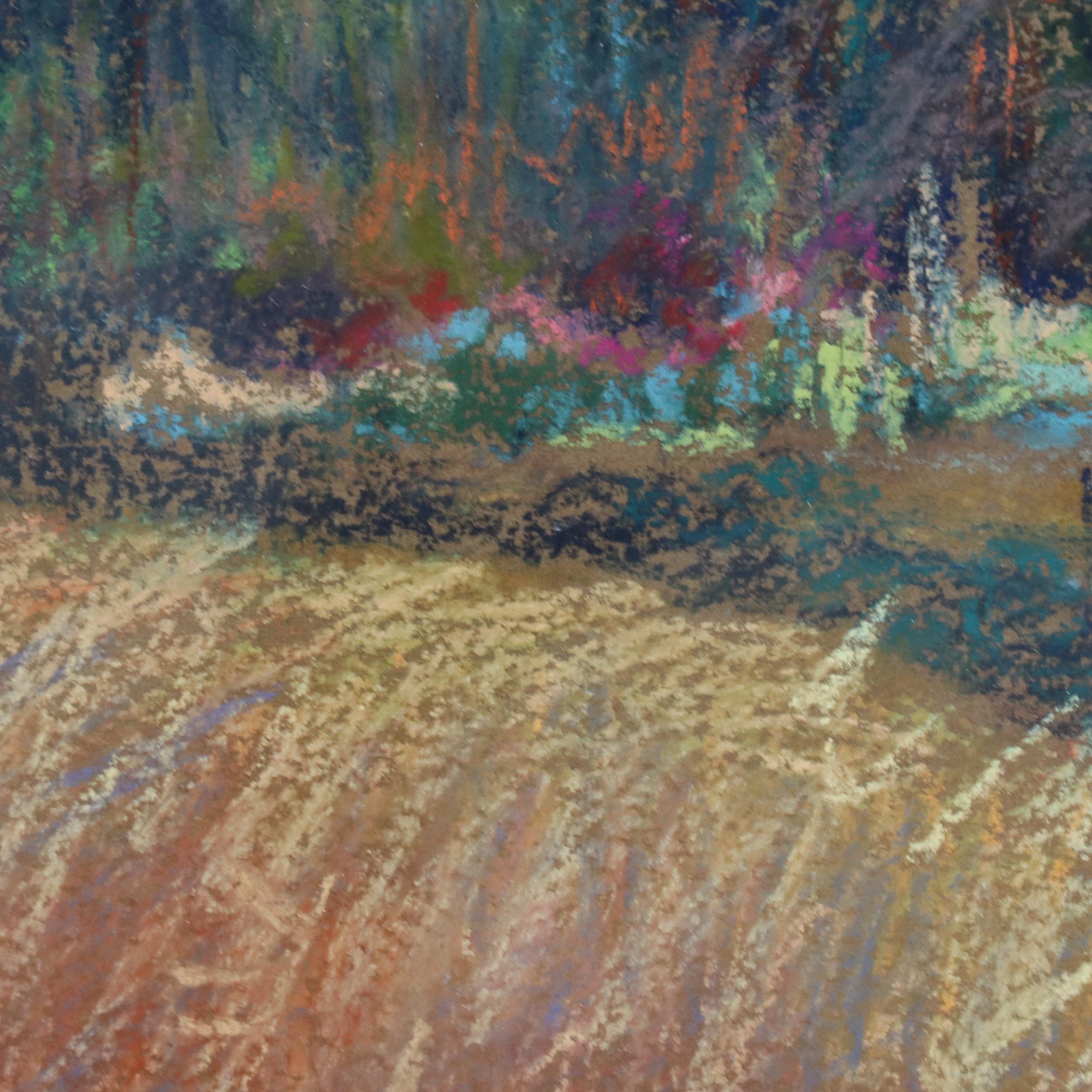 Marianna McDonald Pastel Landscape Drawing "Piney Woods," 1986