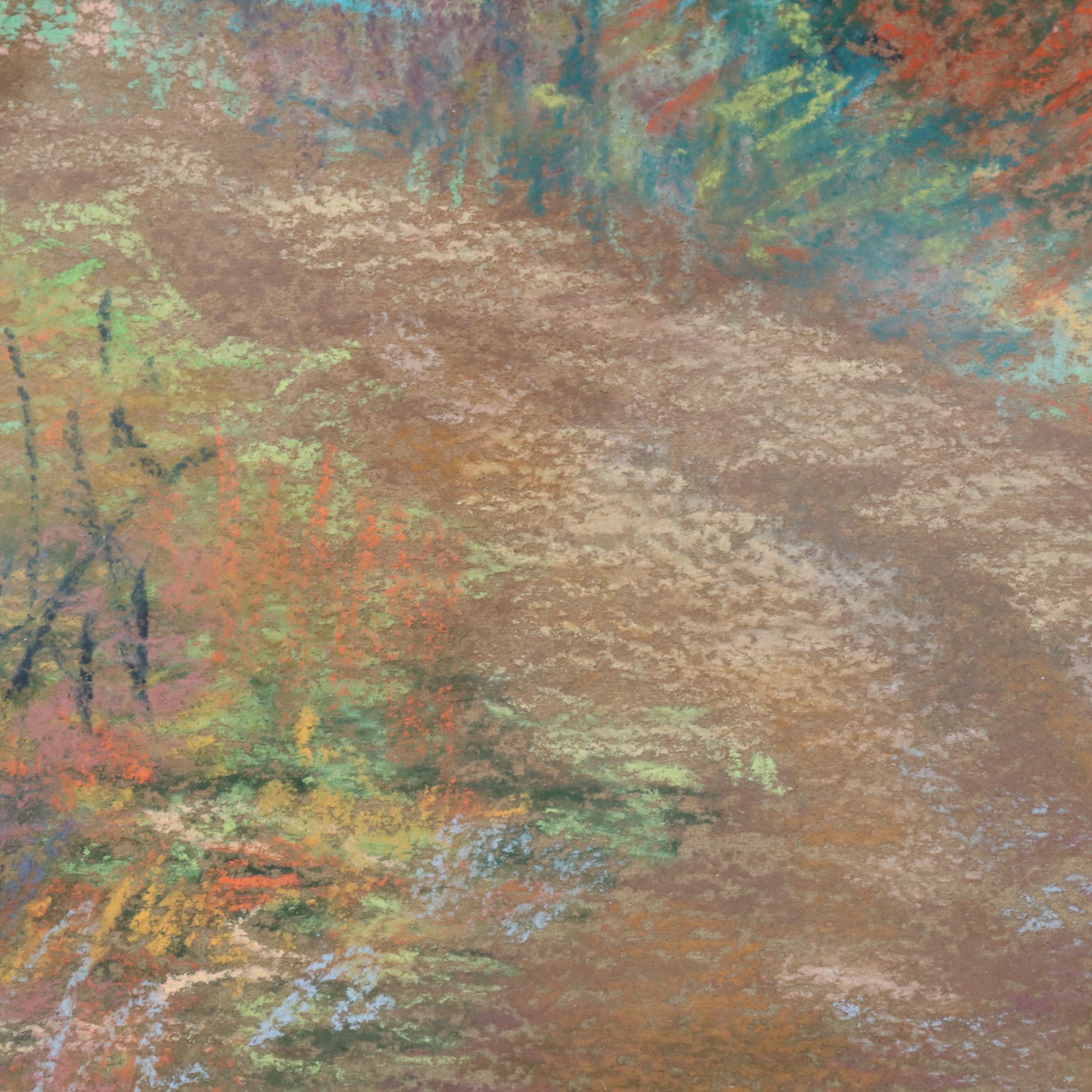 Marianna McDonald Pastel Landscape Drawing "Piney Woods," 1986