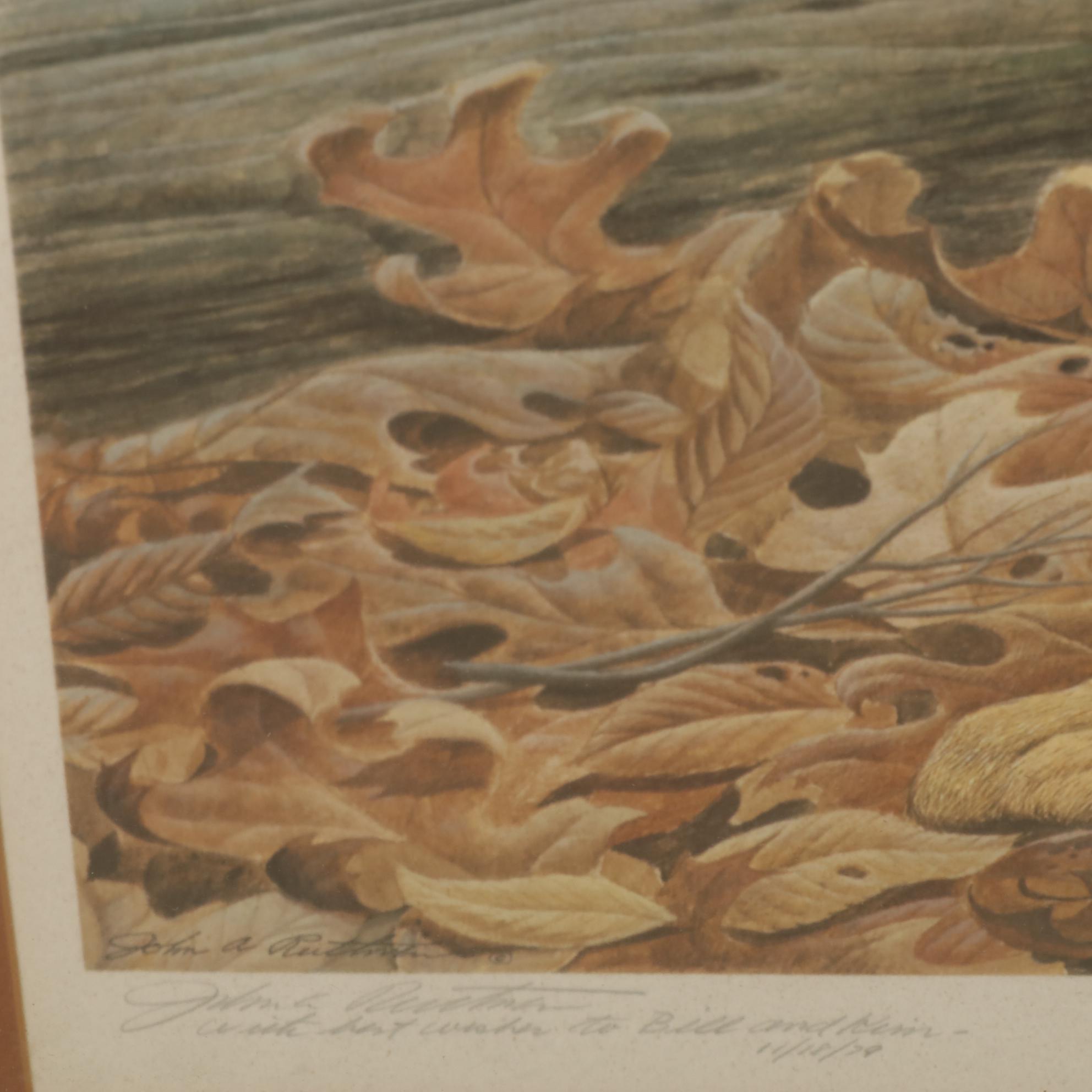 John Ruthven The Sporting Dog Series: "Dusty" Offset Lithograph, 1979