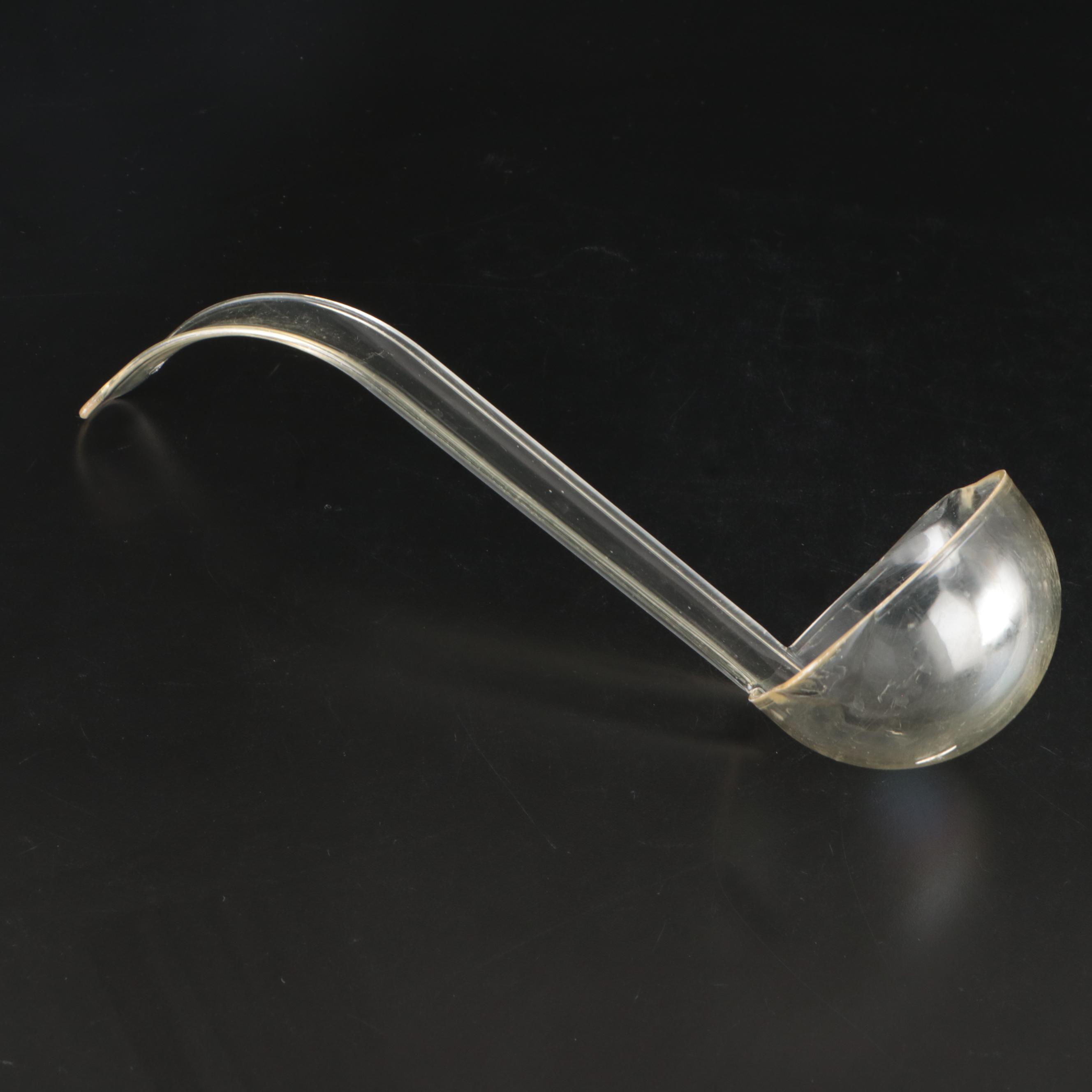 Leaf Pattern Etched Glass Punch Bowl, Punch Glasses and Plastic Serving Ladle