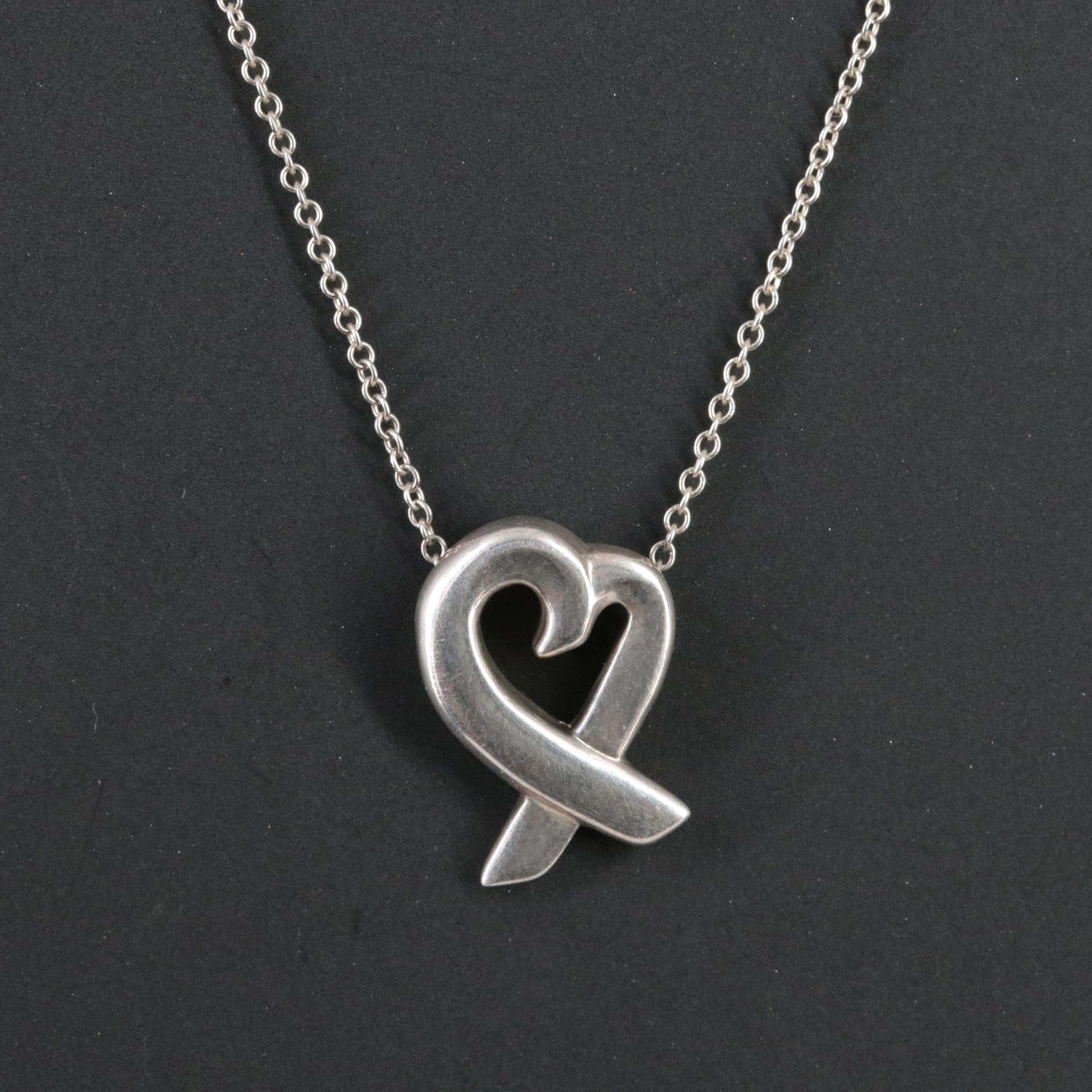 Paloma PIcasso for Tiffany & Co. Sterling Loving Heart Necklace