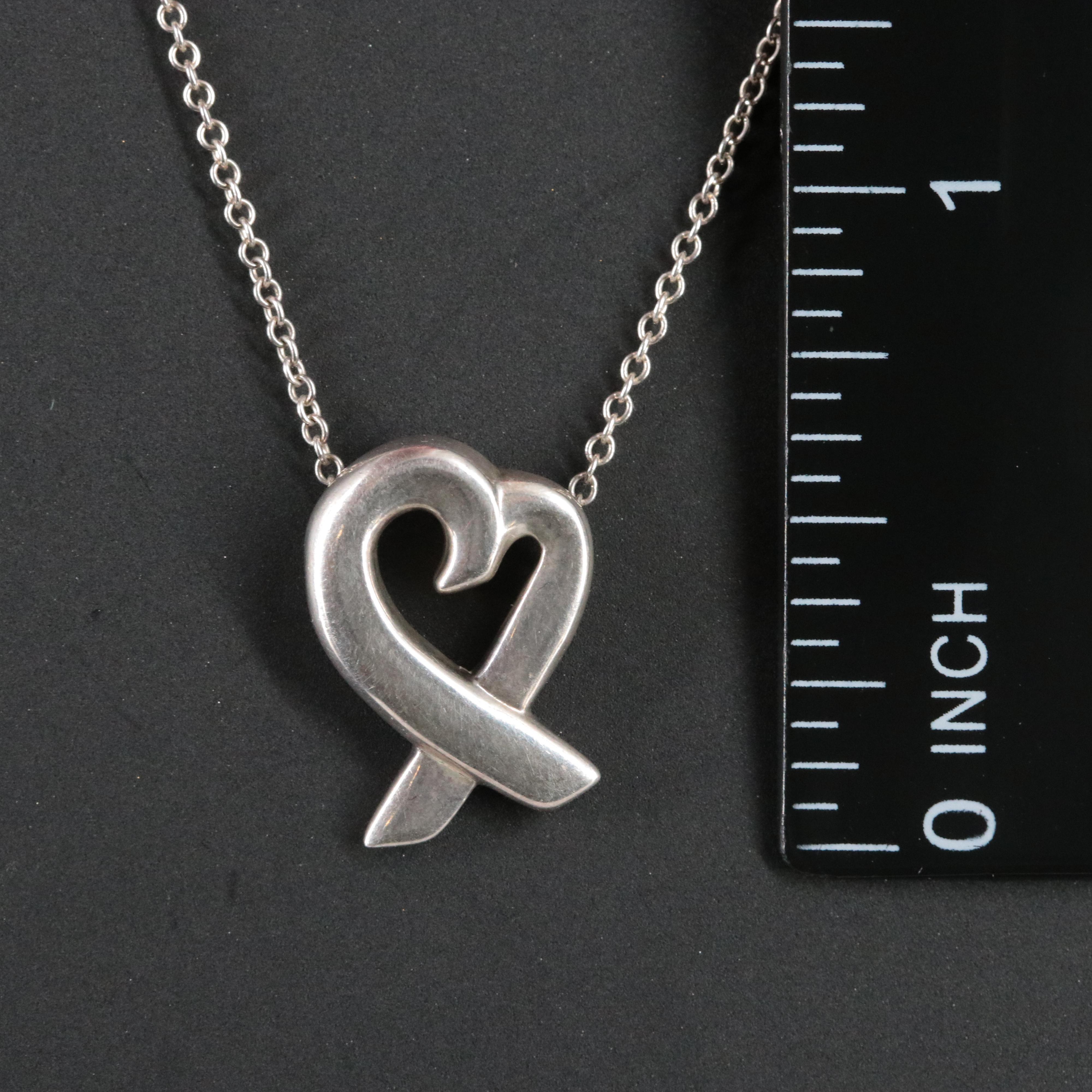 Paloma PIcasso for Tiffany & Co. Sterling Loving Heart Necklace