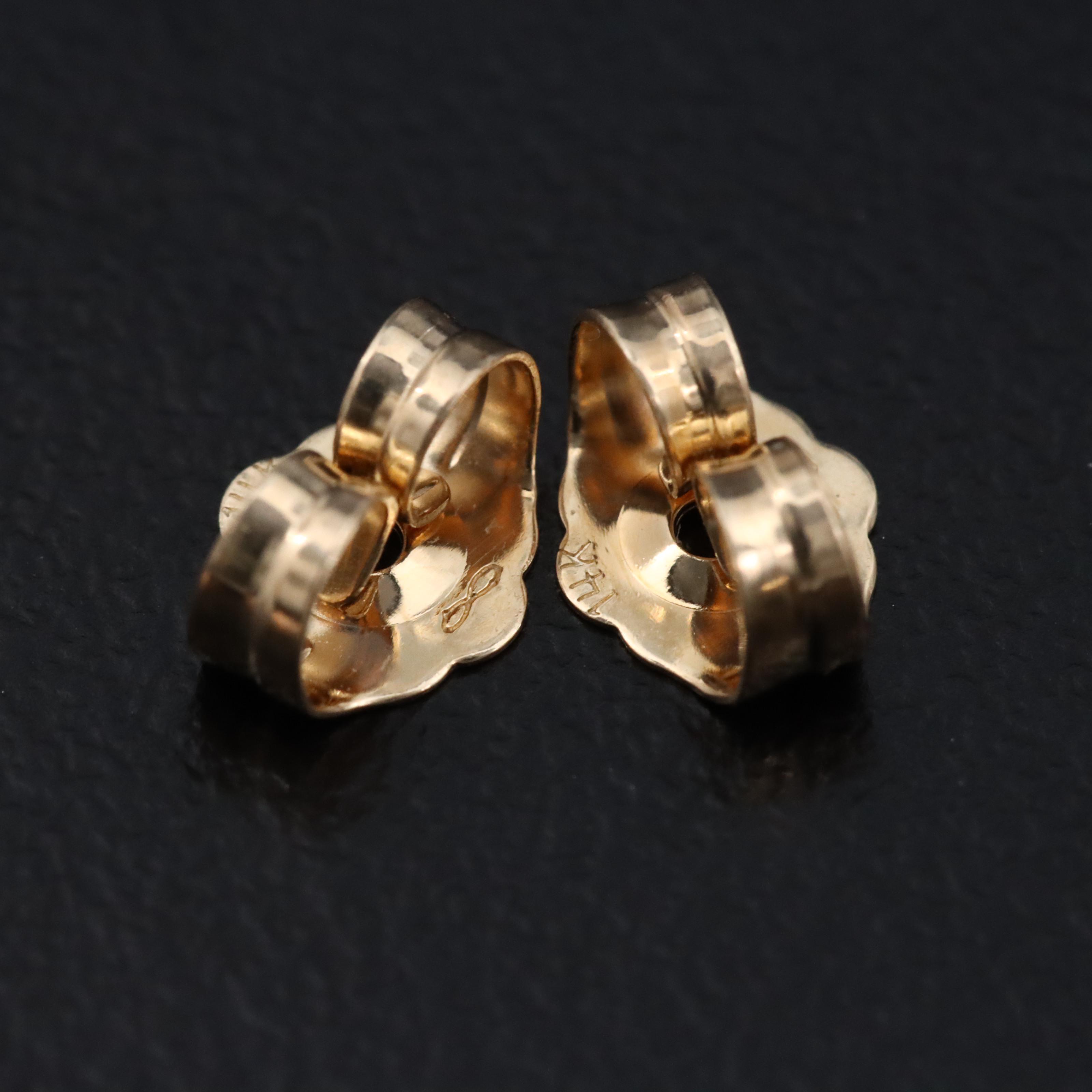 14K Tazanite Stud Earrings