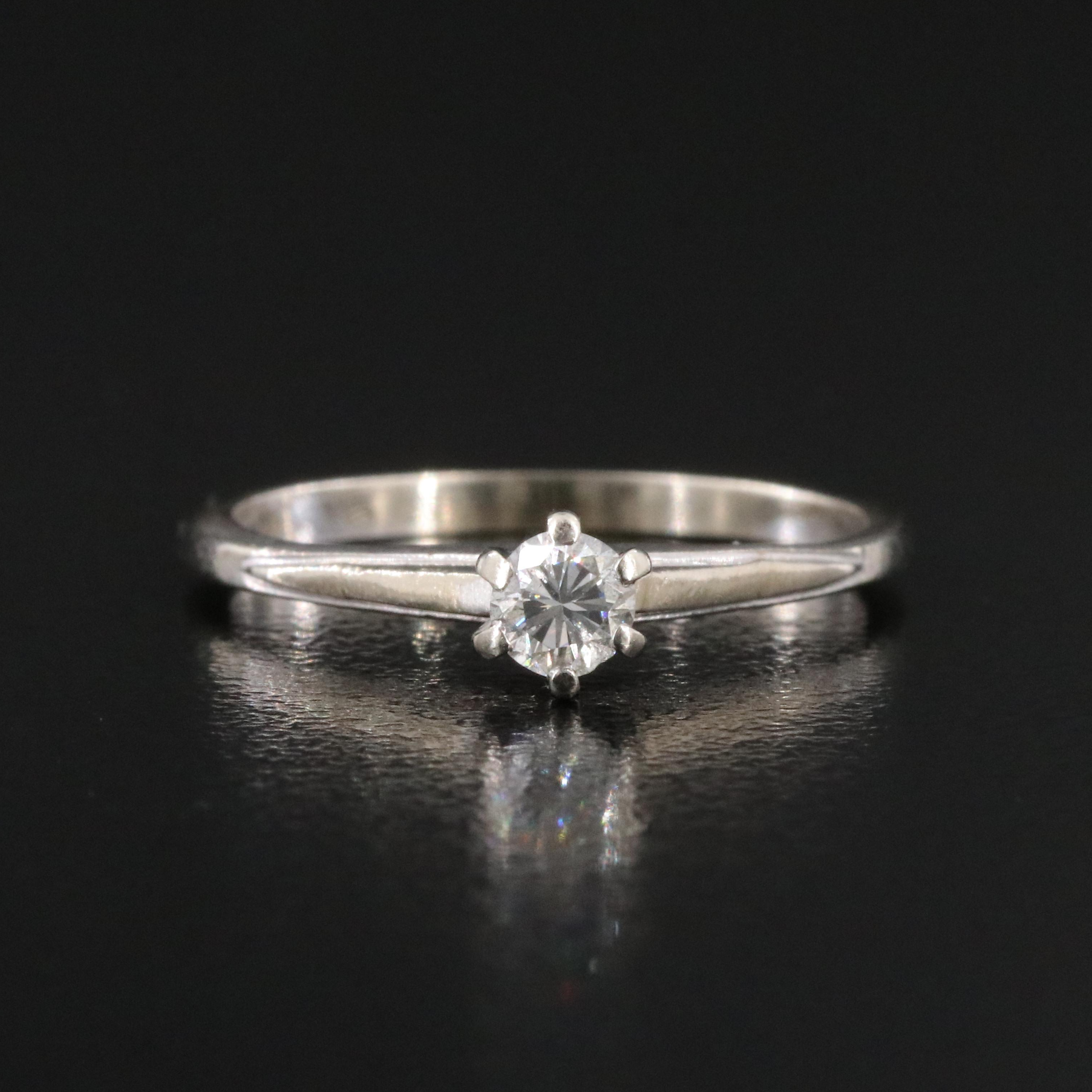 14K 0.18 CT Diamond Solitaire Ring
