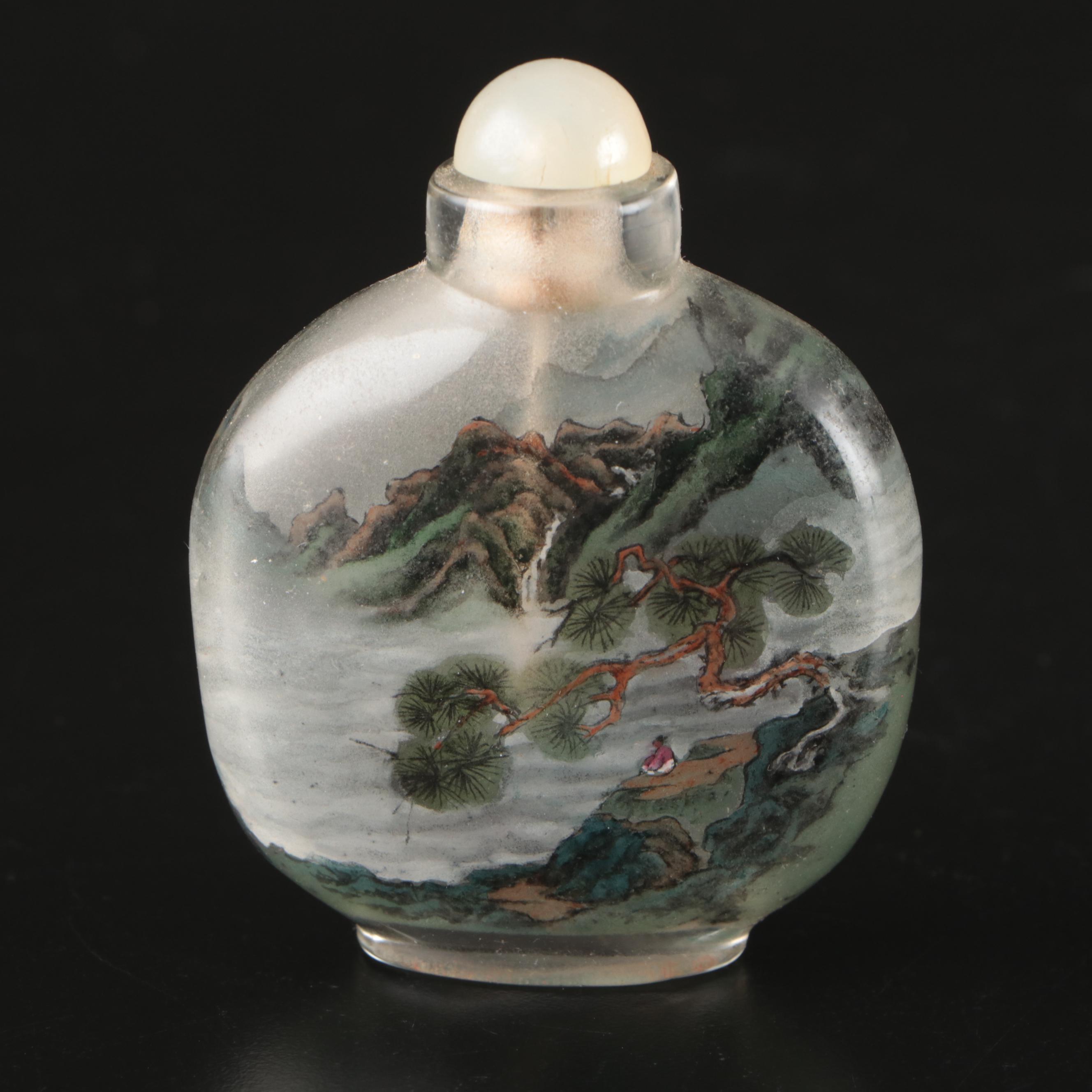 Chinese Reverse Painted Glass Snuff Bottles