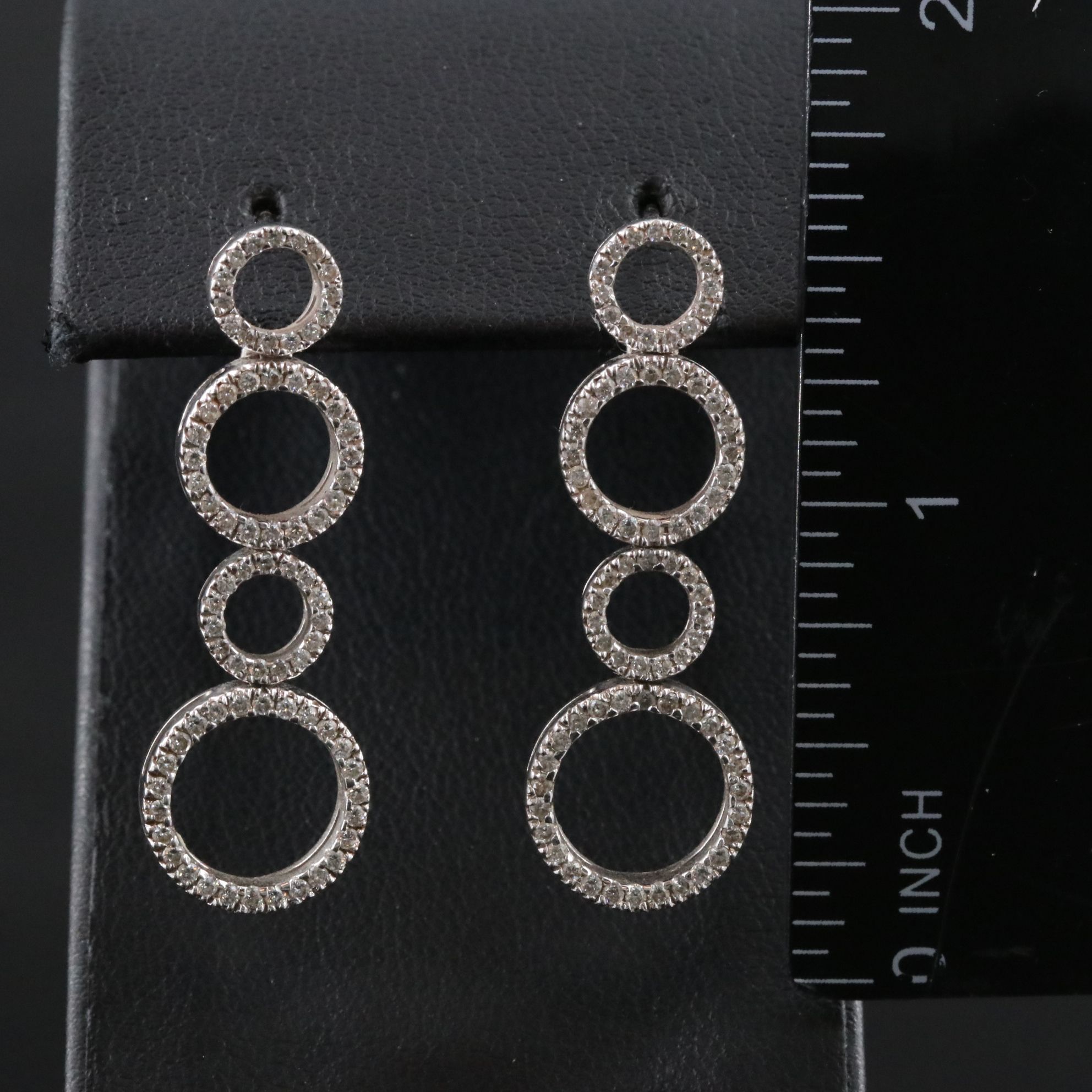 Roberto Coin 18K  0.96 CTW Diamond Circles Drop Earrings
