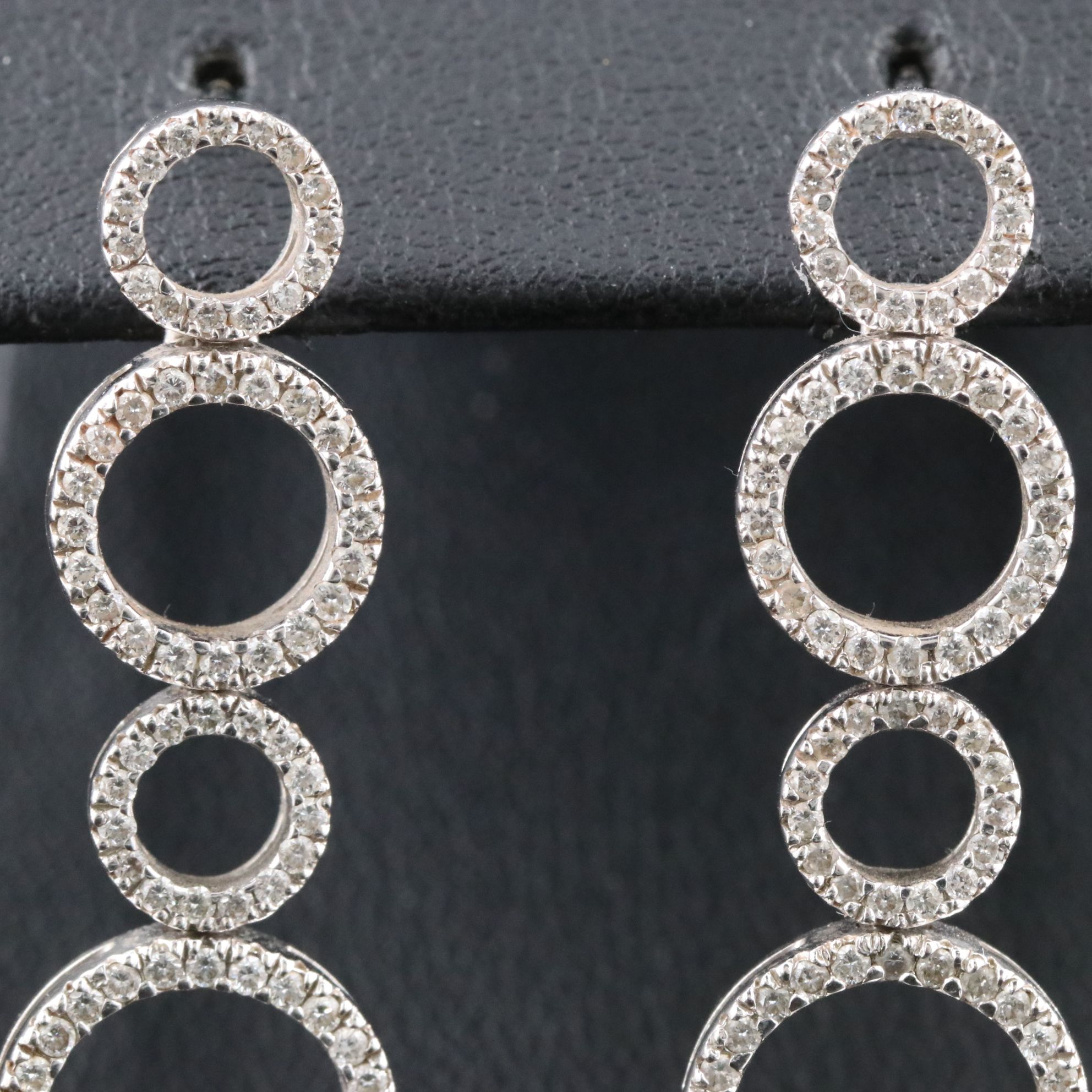 Roberto Coin 18K  0.96 CTW Diamond Circles Drop Earrings