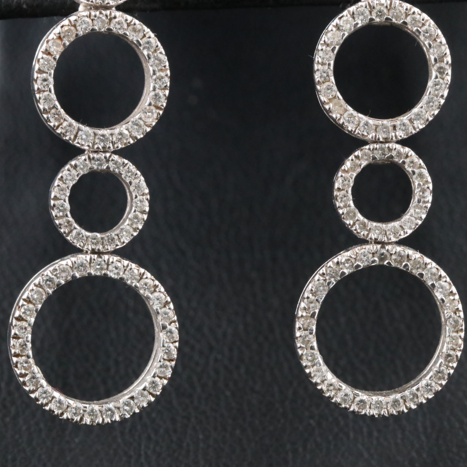 Roberto Coin 18K  0.96 CTW Diamond Circles Drop Earrings