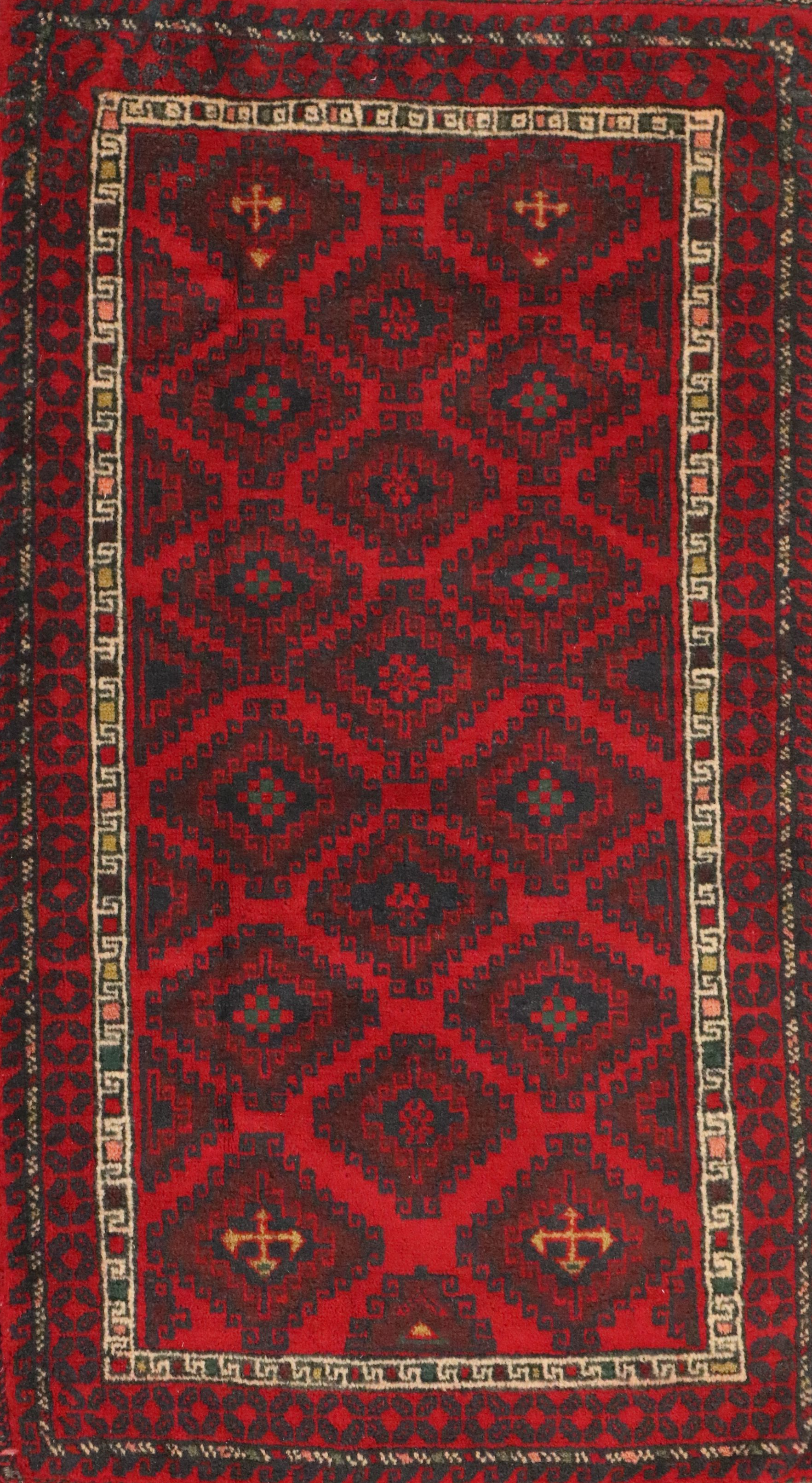 2'7 x 4'2 Hand-Knotted Afghan Baluch Balisht Bag Cushion Cover