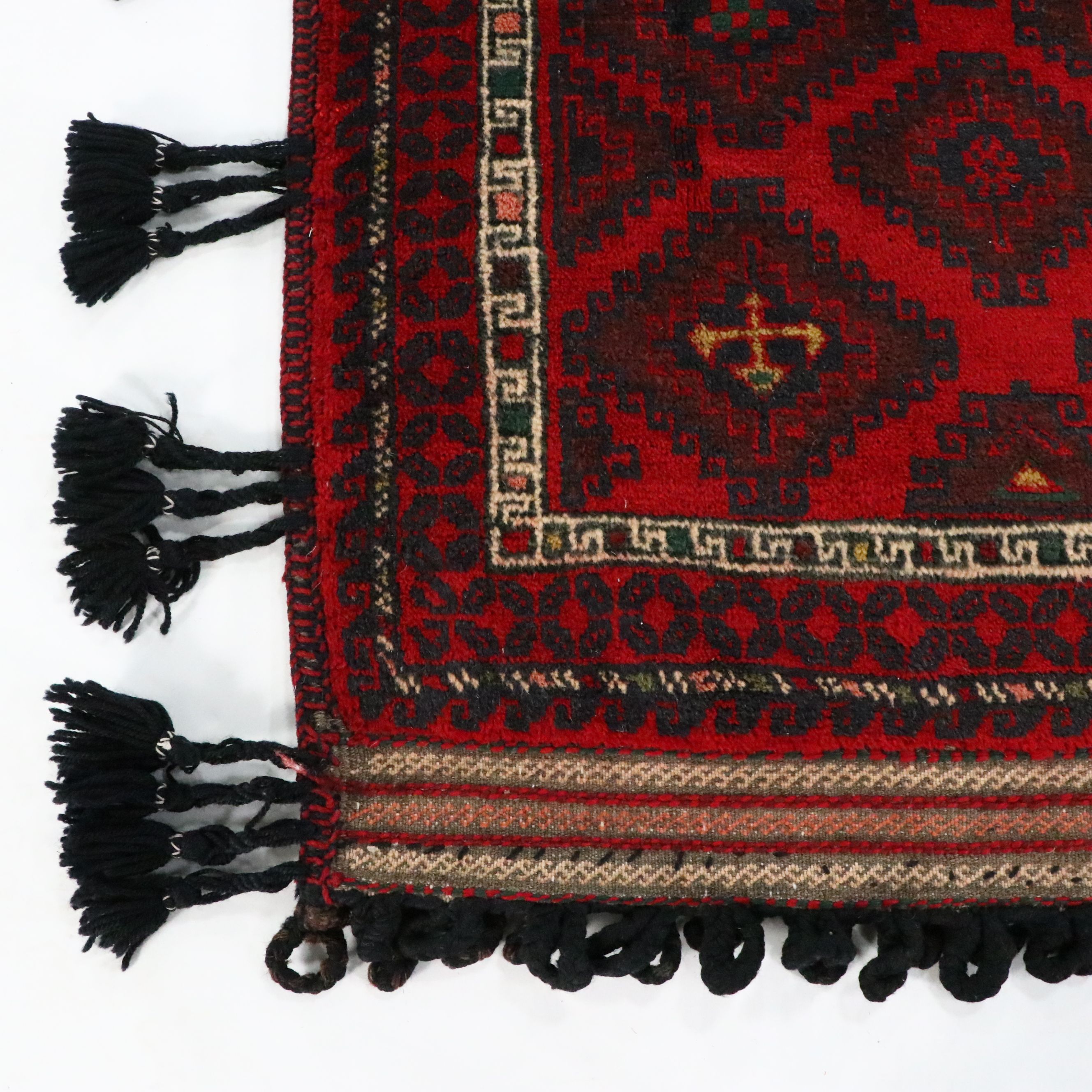 2'7 x 4'2 Hand-Knotted Afghan Baluch Balisht Bag Cushion Cover