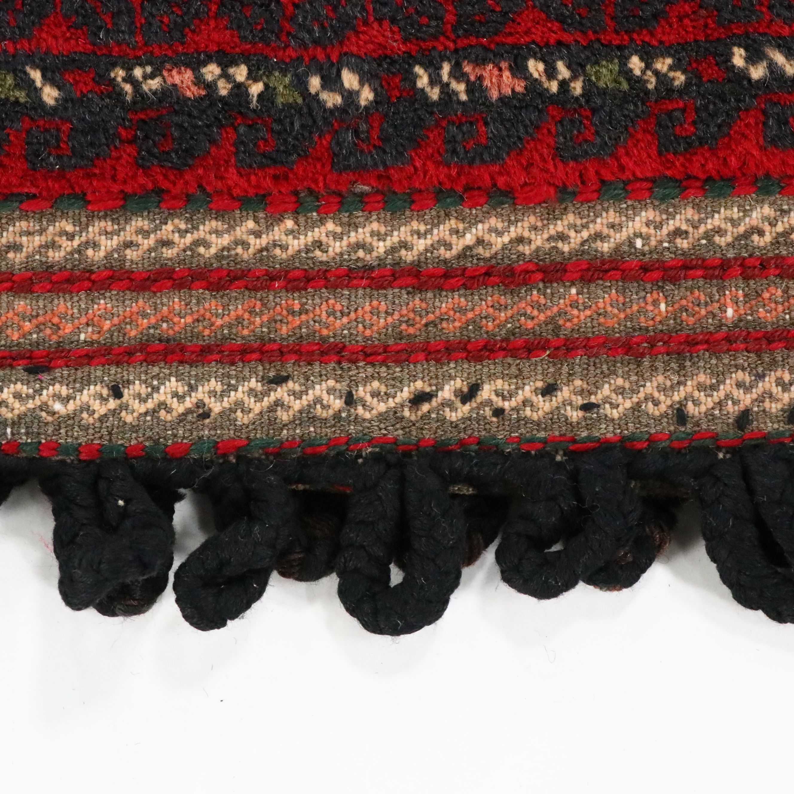 2'7 x 4'2 Hand-Knotted Afghan Baluch Balisht Bag Cushion Cover