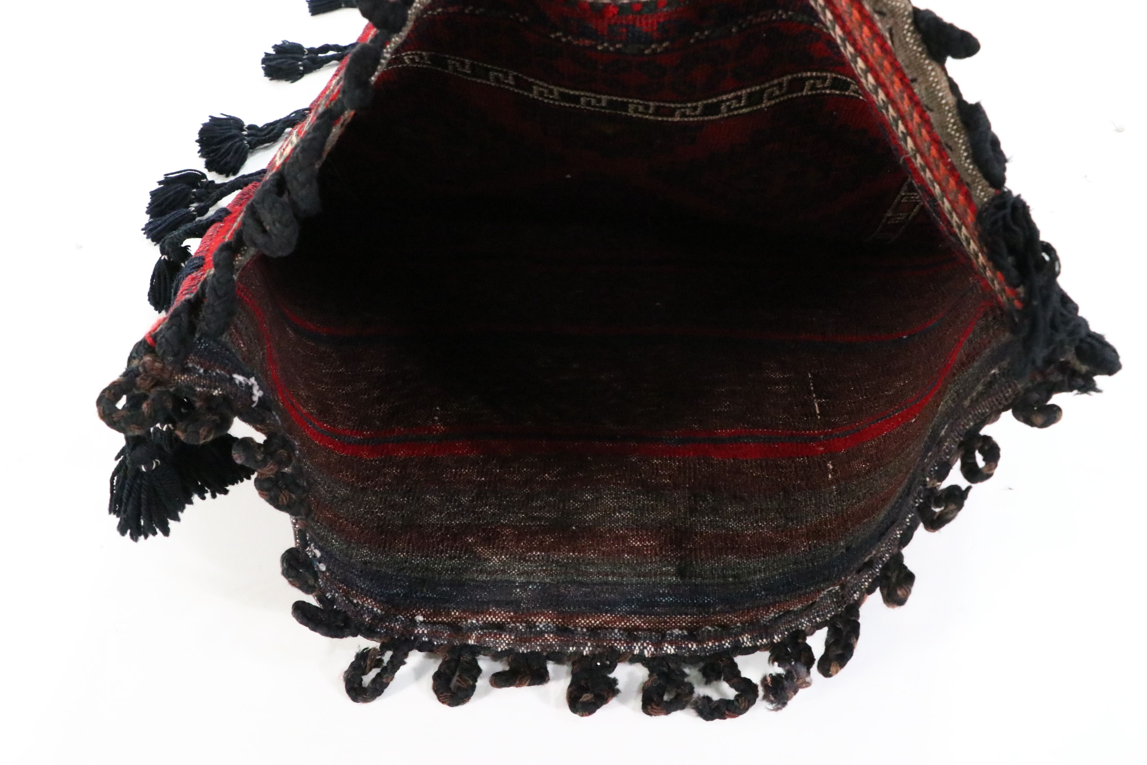 2'7 x 4'2 Hand-Knotted Afghan Baluch Balisht Bag Cushion Cover