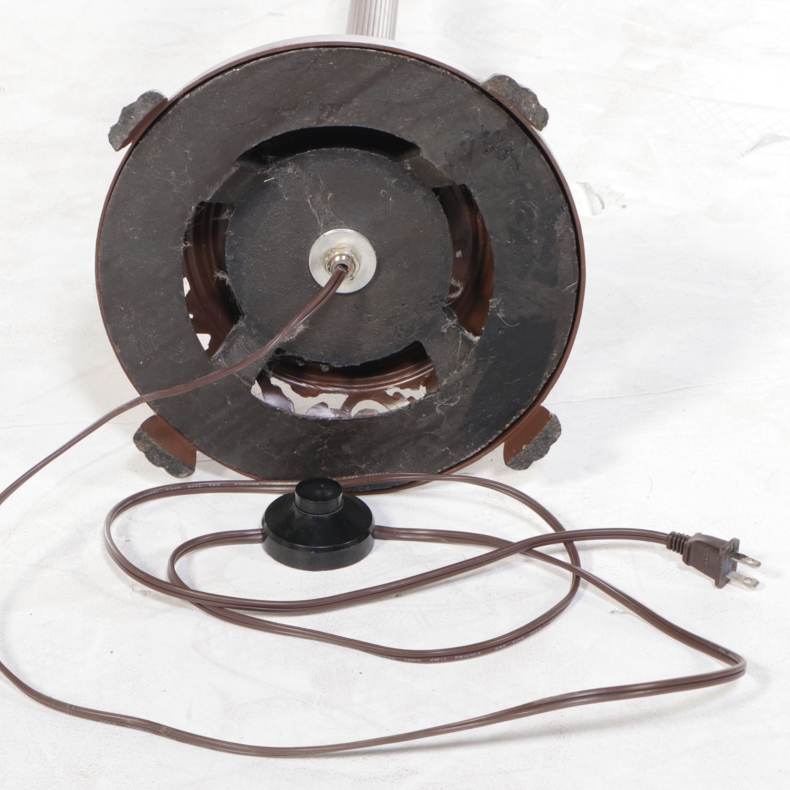 Victorian Style Bronze Painted Bridge Arm Lamp with Reverse Painted Shade