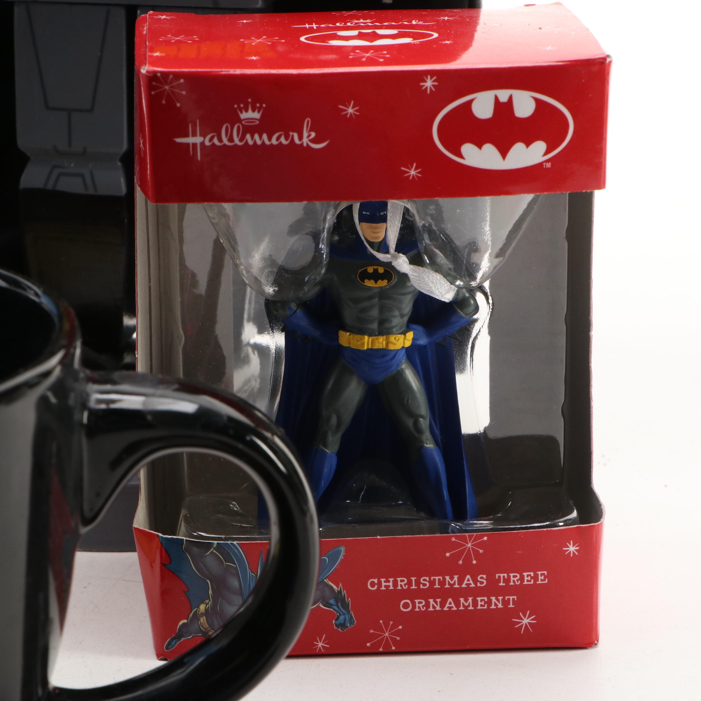 Batman Memorabilia and Merchandise Featuring Ball Cap, Postal Stamps, and More