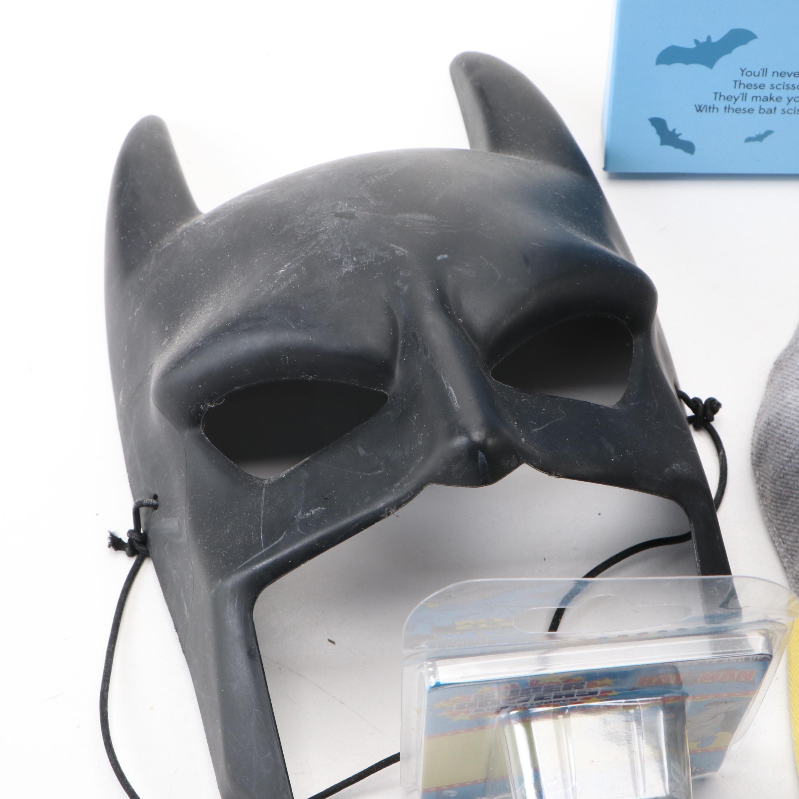 Batman Memorabilia and Merchandise Featuring Ball Cap, Postal Stamps, and More