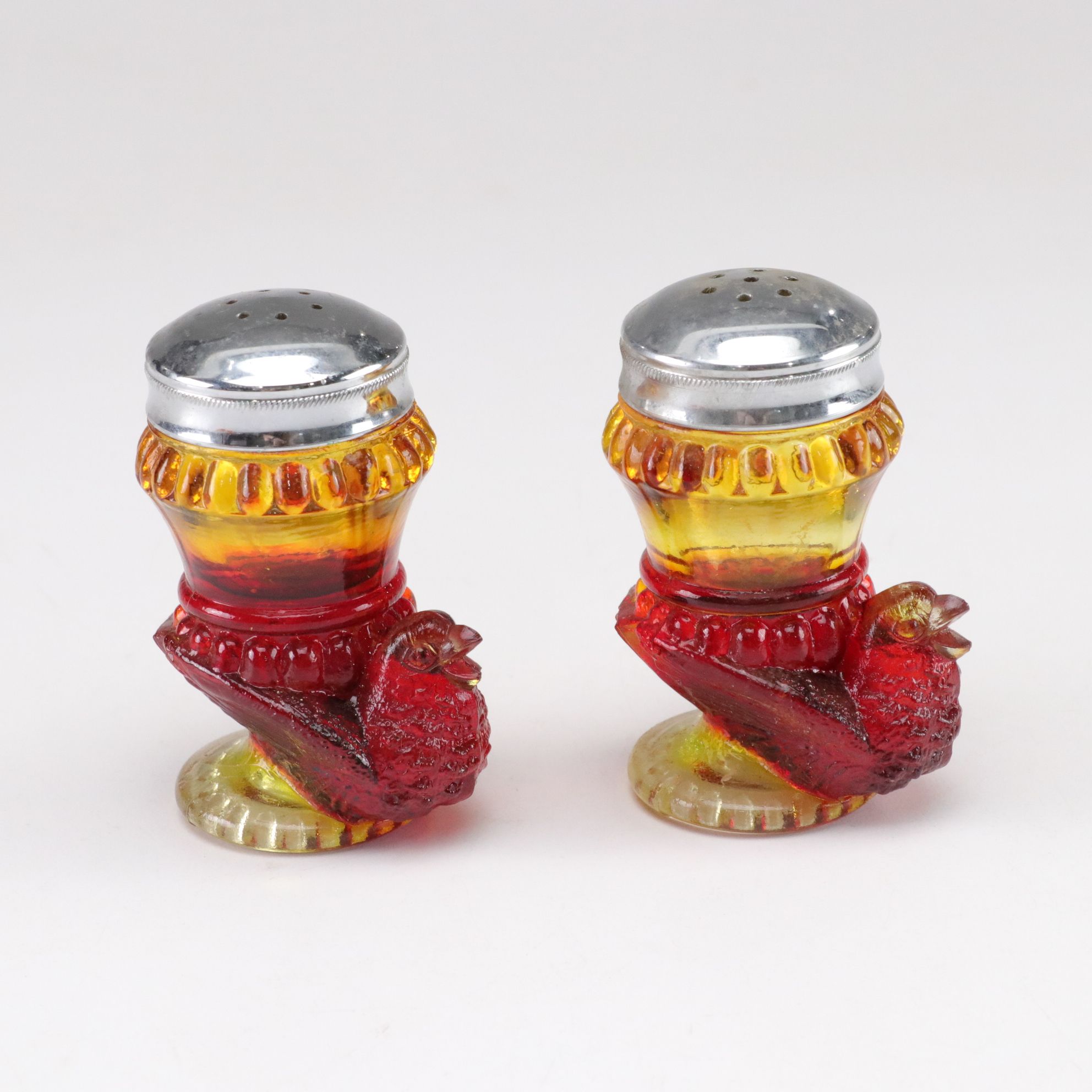 "Moon & Stars" Compote With Other Amberina Tableware and Novelty Glass