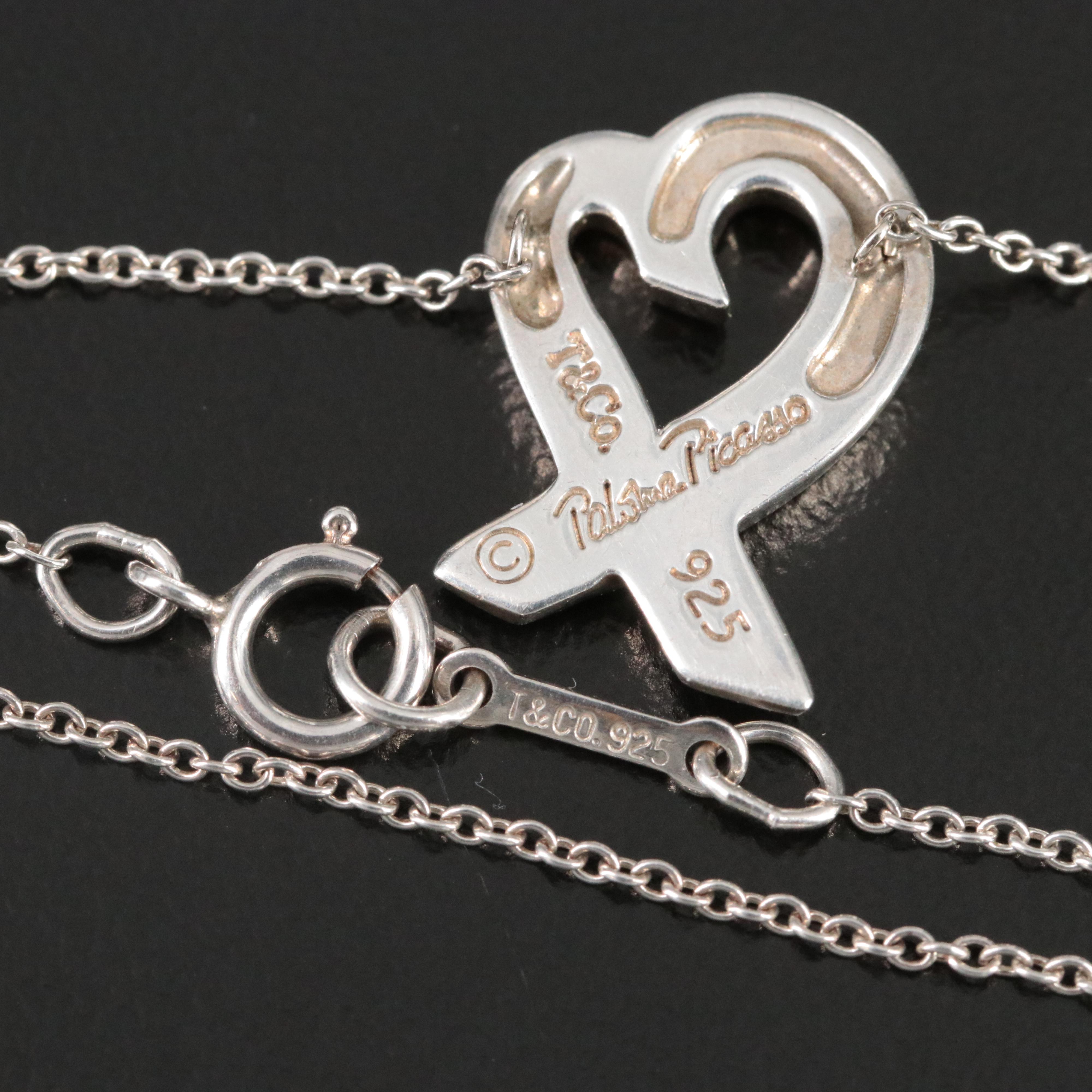 Paloma Picasso for Tiffany & Co. Sterling Loving Heart Necklace