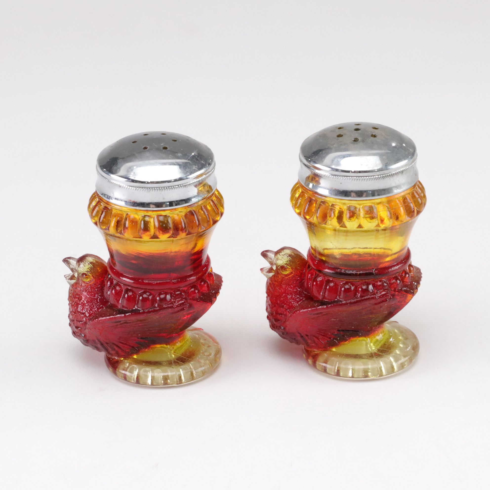 "Moon & Stars" Compote With Other Amberina Tableware and Novelty Glass