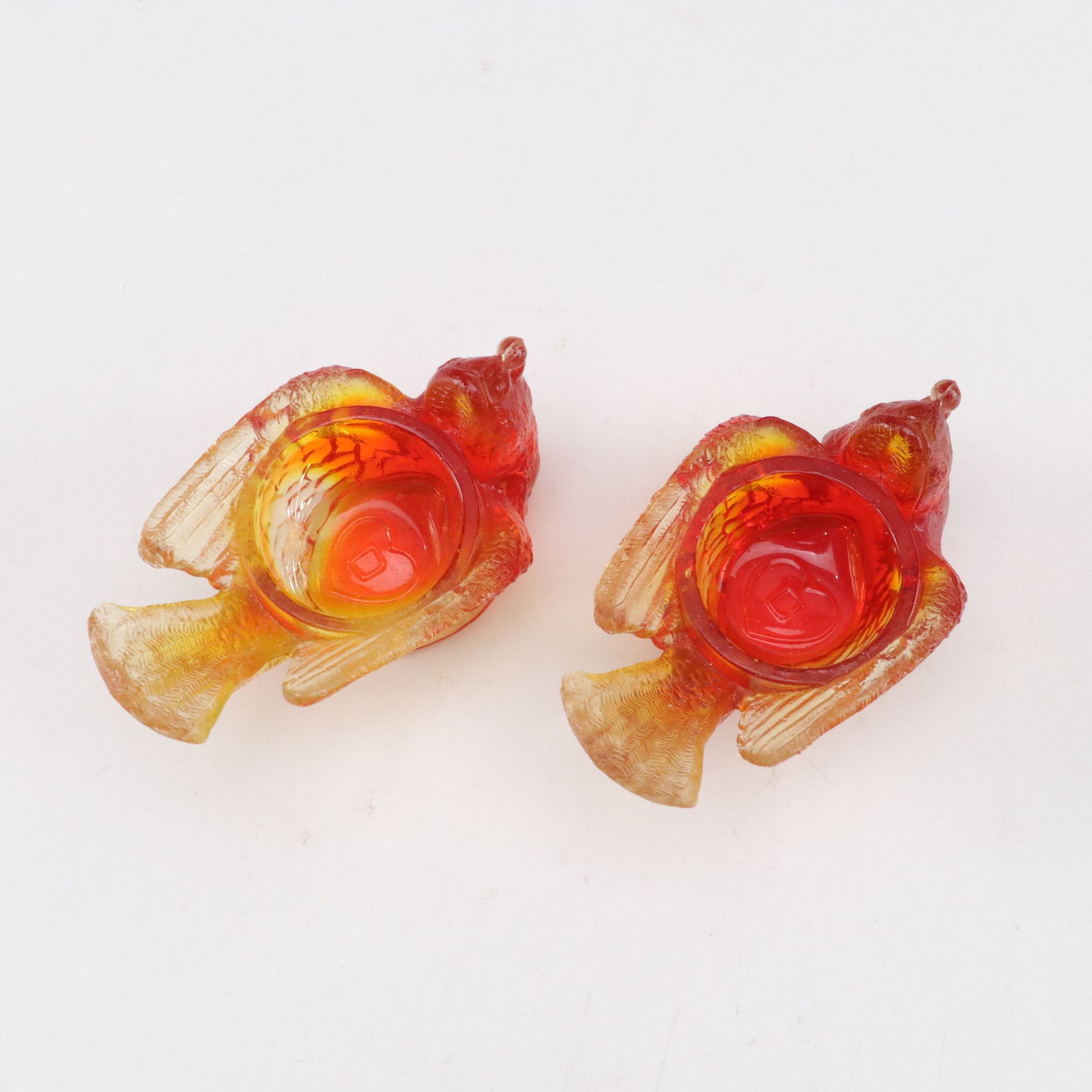 "Moon & Stars" Compote With Other Amberina Tableware and Novelty Glass