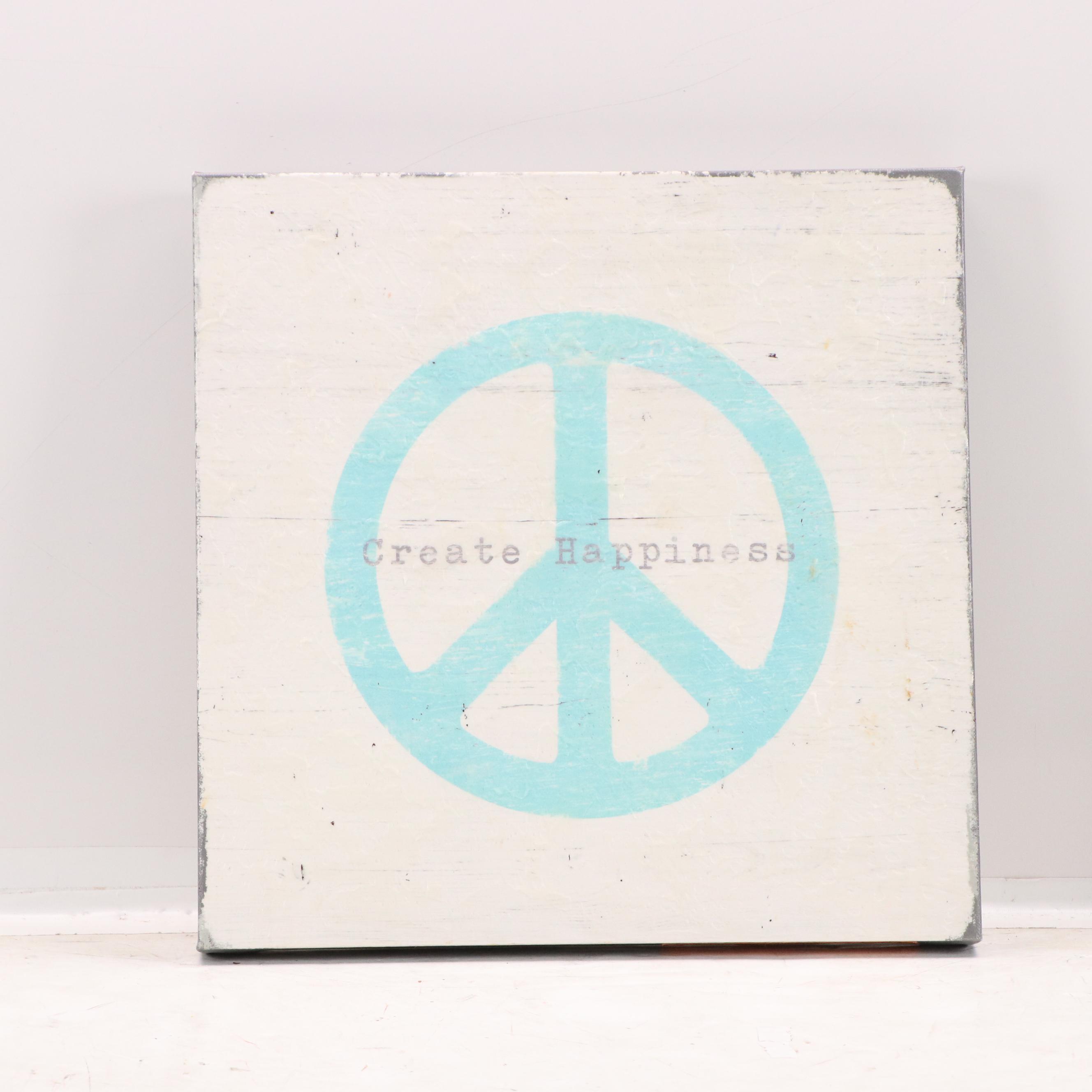 Pottery Barn Giclées with Motivational Sayings and Symbols, 21st Century