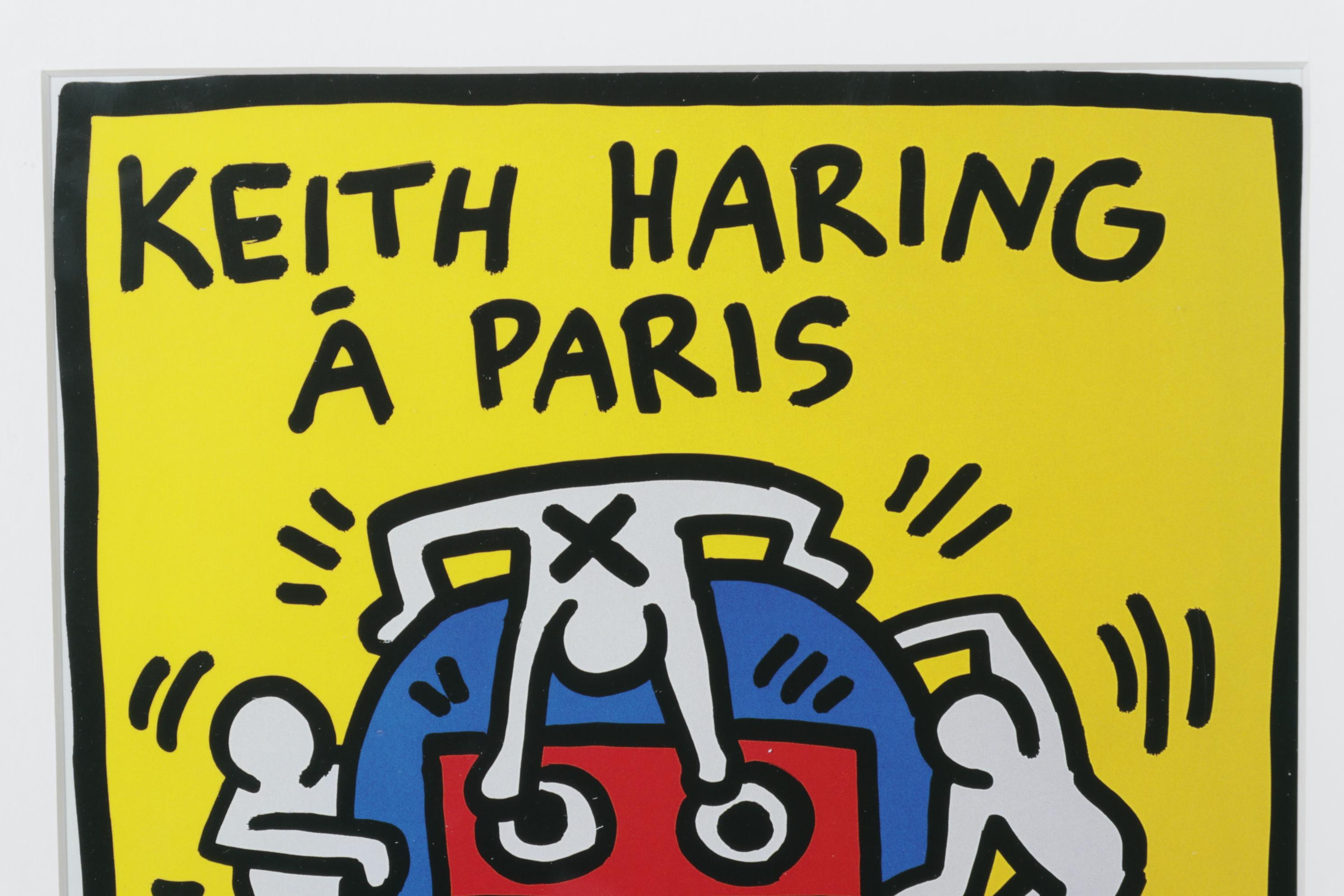 Offset Lithograph after Keith Haring Poster "À Paris"