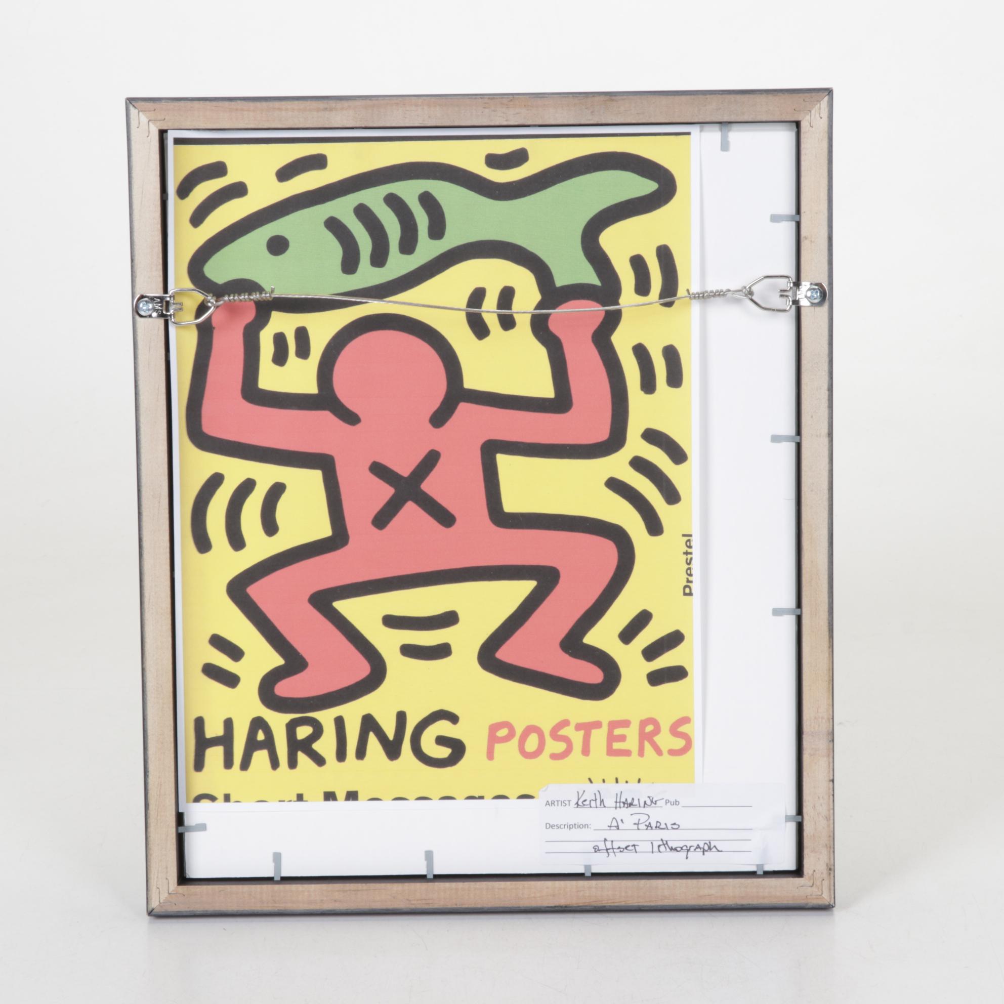 Offset Lithograph after Keith Haring Poster "À Paris"