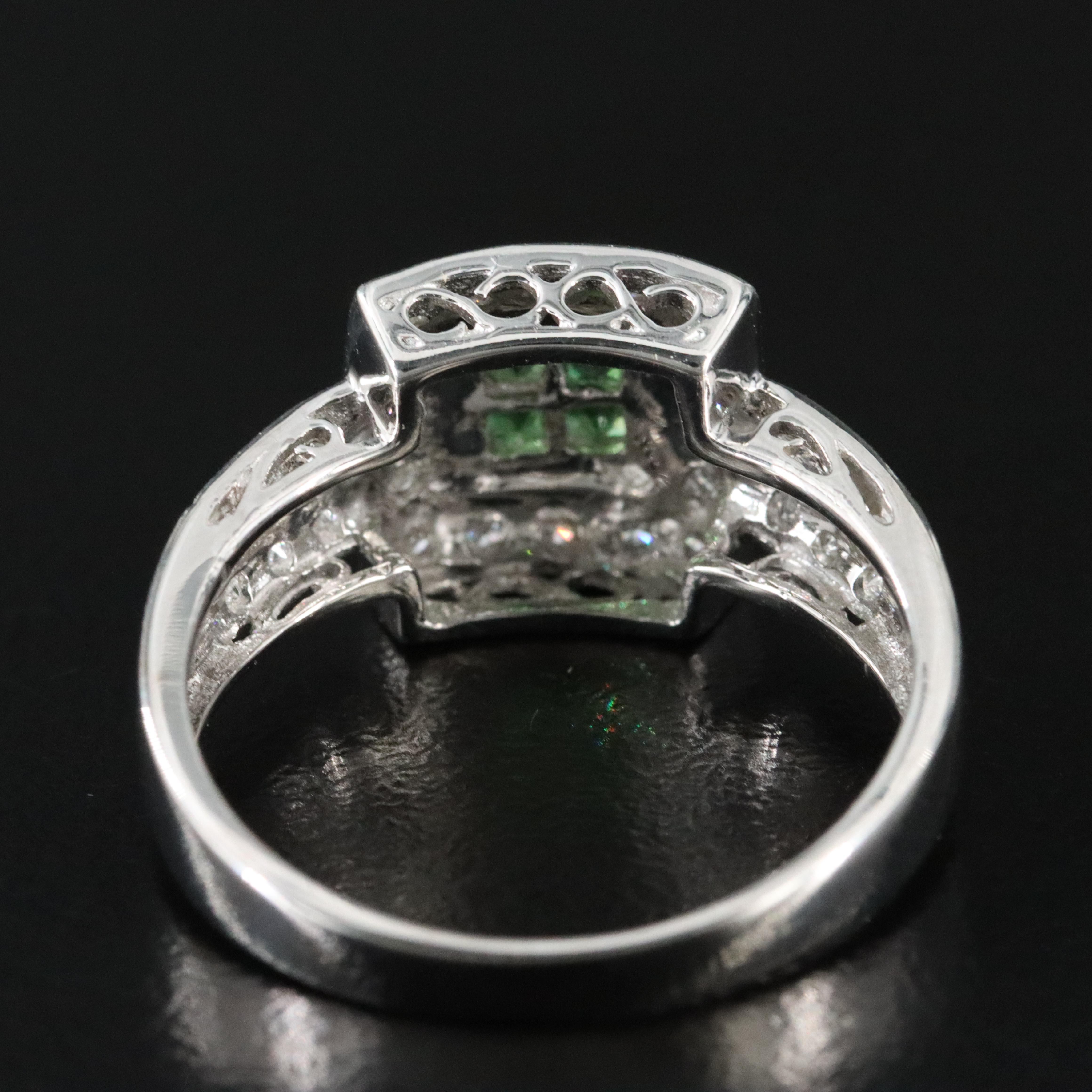14K Tsavorite and Diamond Ring