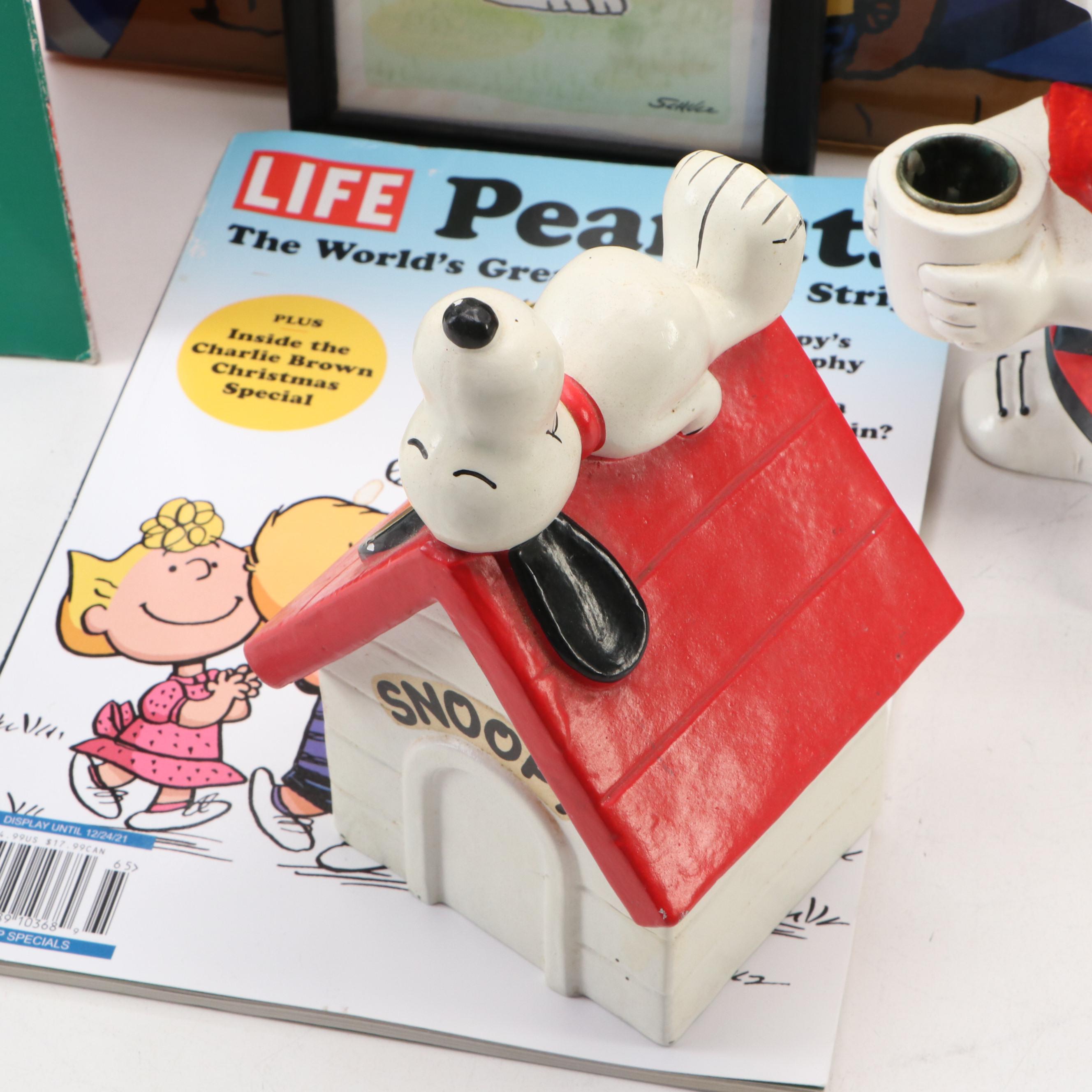 United Snoopy Composite Dog House Bank and Other Peanuts Merchandise