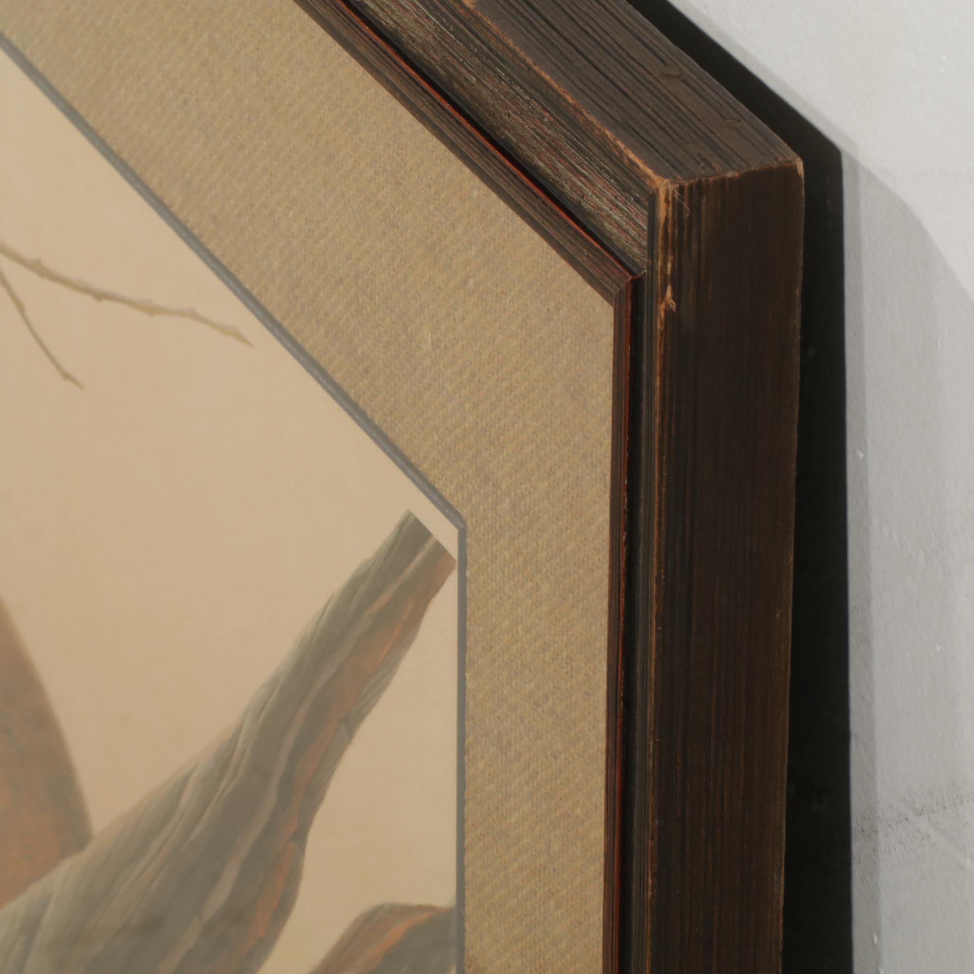 John Ruthven North American Series: "Red Foxes"  Offset Lithograph, 1971