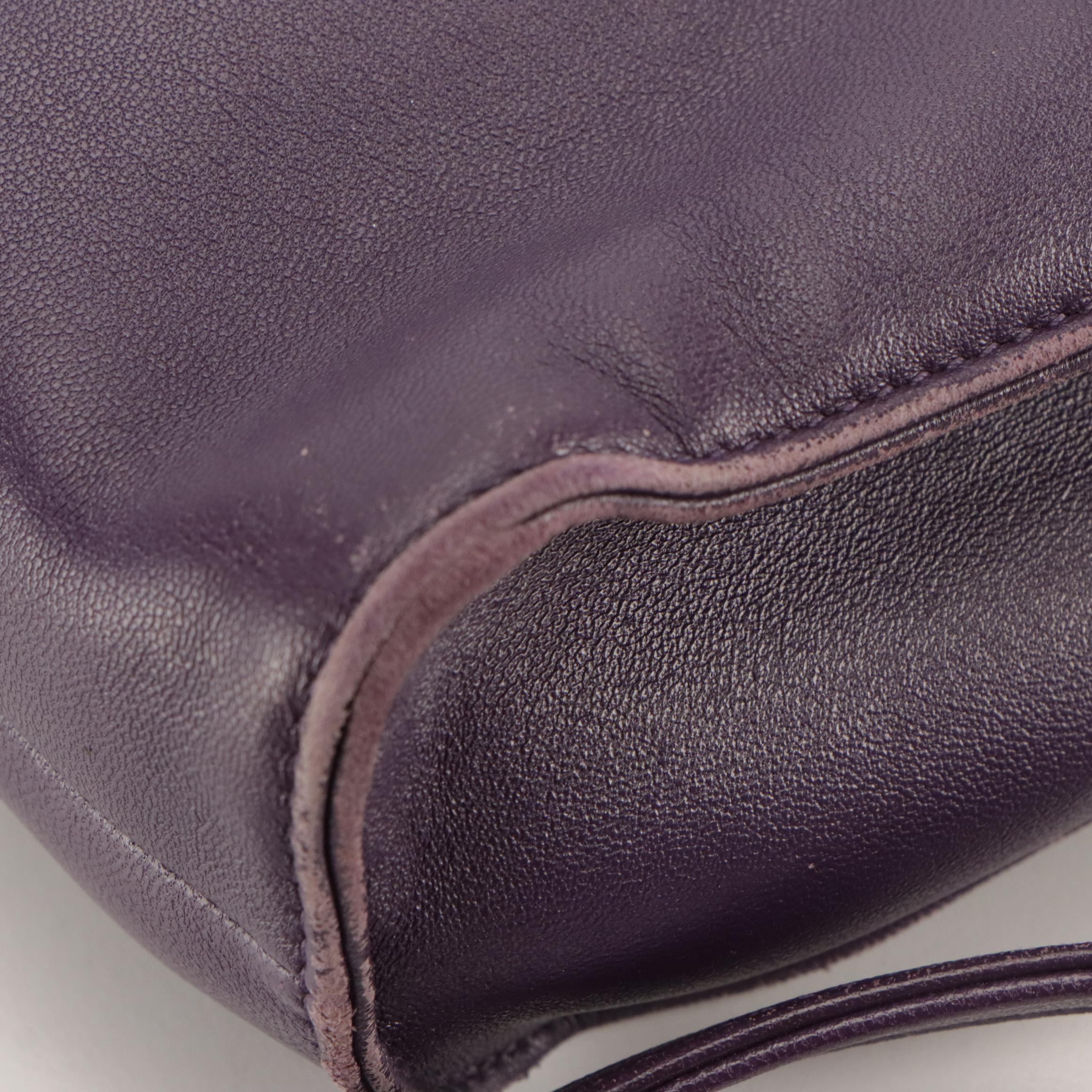 Prada Mini Two-Way Zip Tote in Violet Nappa Leather