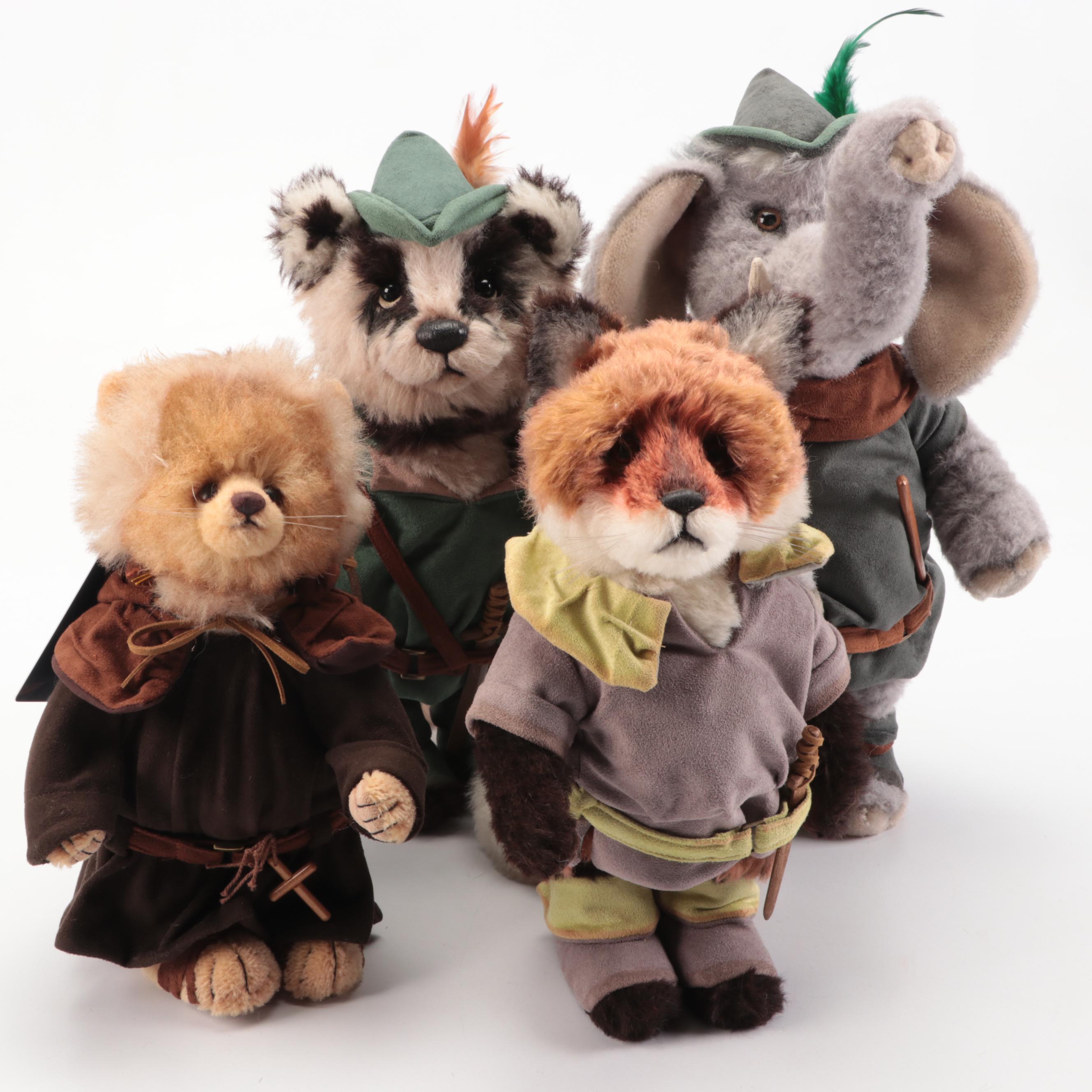 Charlie Bears Isabelle Collection Limited Edition "Robin Hood" Themed Plush Toys