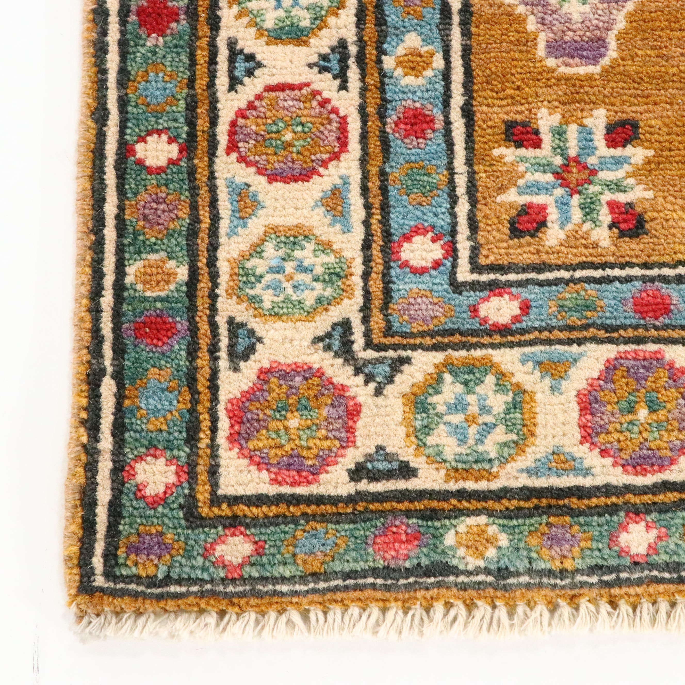 1'11 x 3'1 Hand-Knotted Afghan Kazak Accent Rug