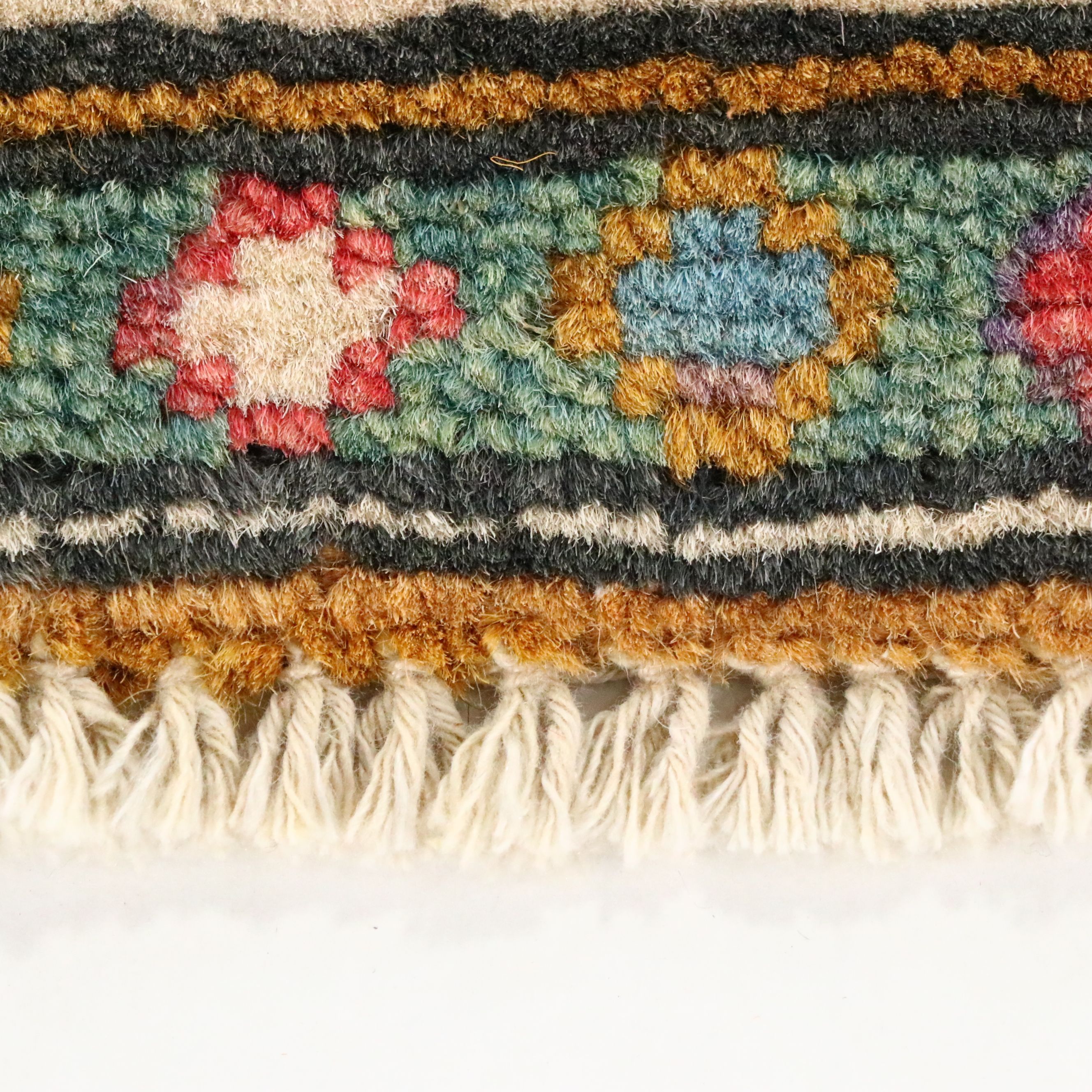 1'11 x 3'1 Hand-Knotted Afghan Kazak Accent Rug