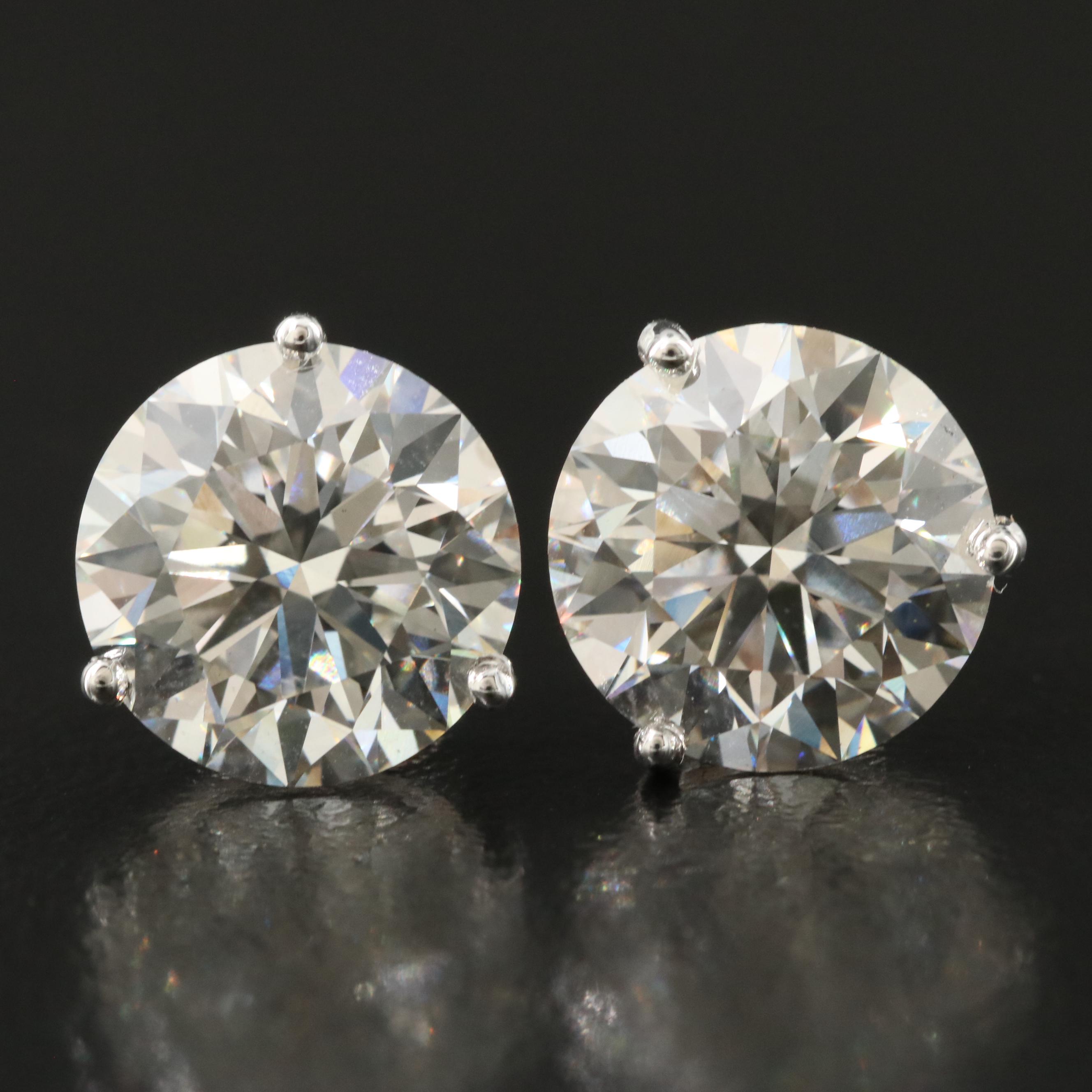 14K 8.10 CTW Lab Grown Diamond Martini Stud Earrings