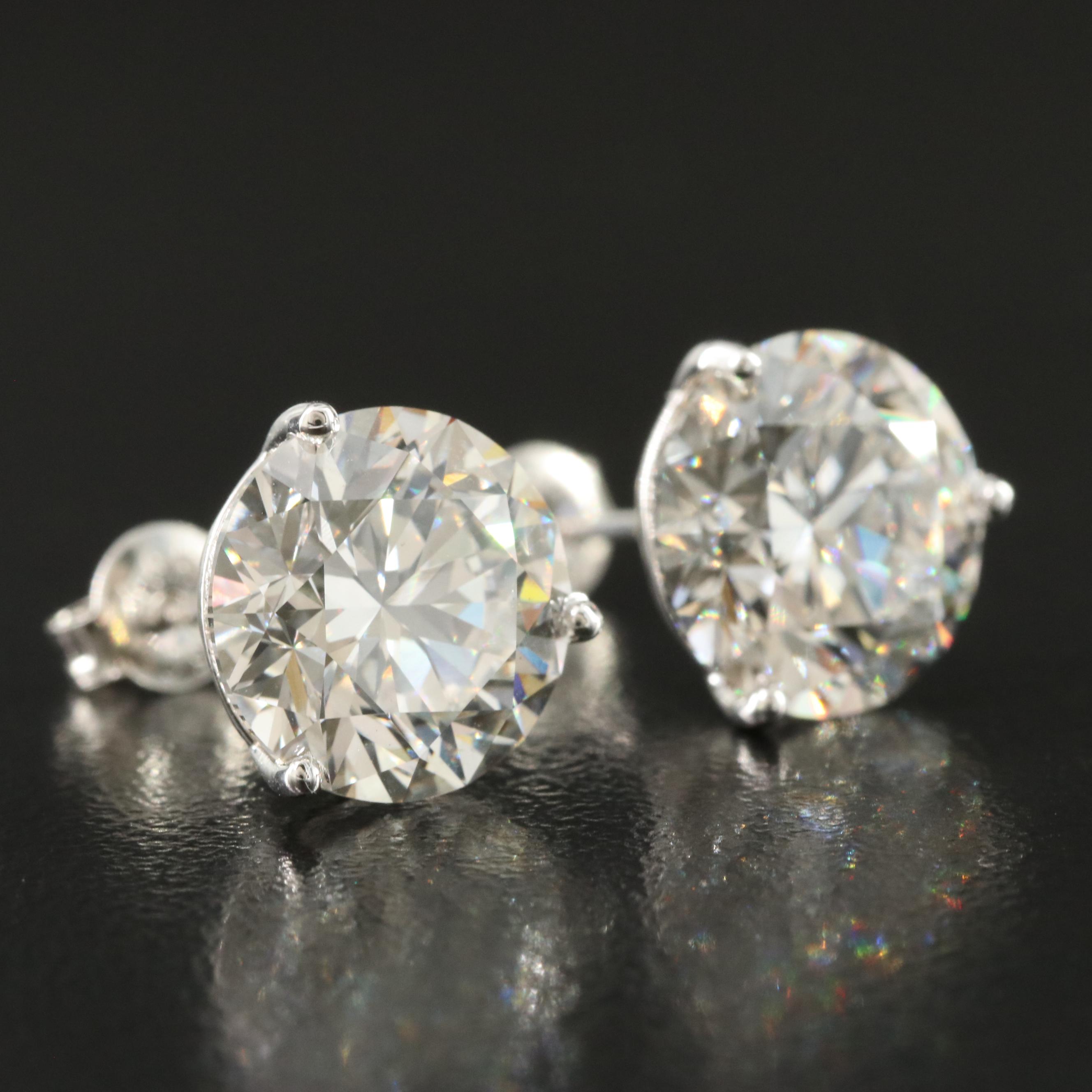 14K 8.10 CTW Lab Grown Diamond Martini Stud Earrings