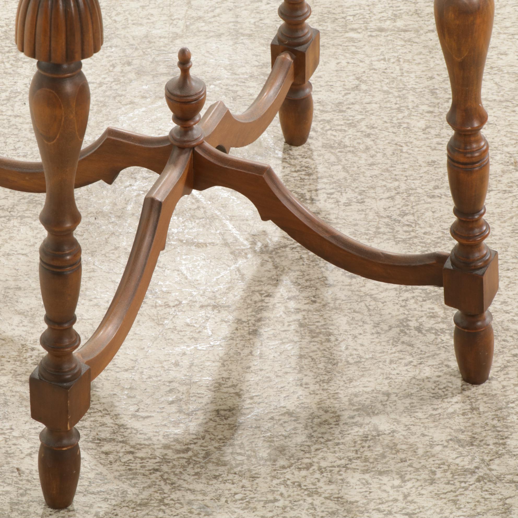 Walnut and Burl Wood Center Table, Early 20th Century