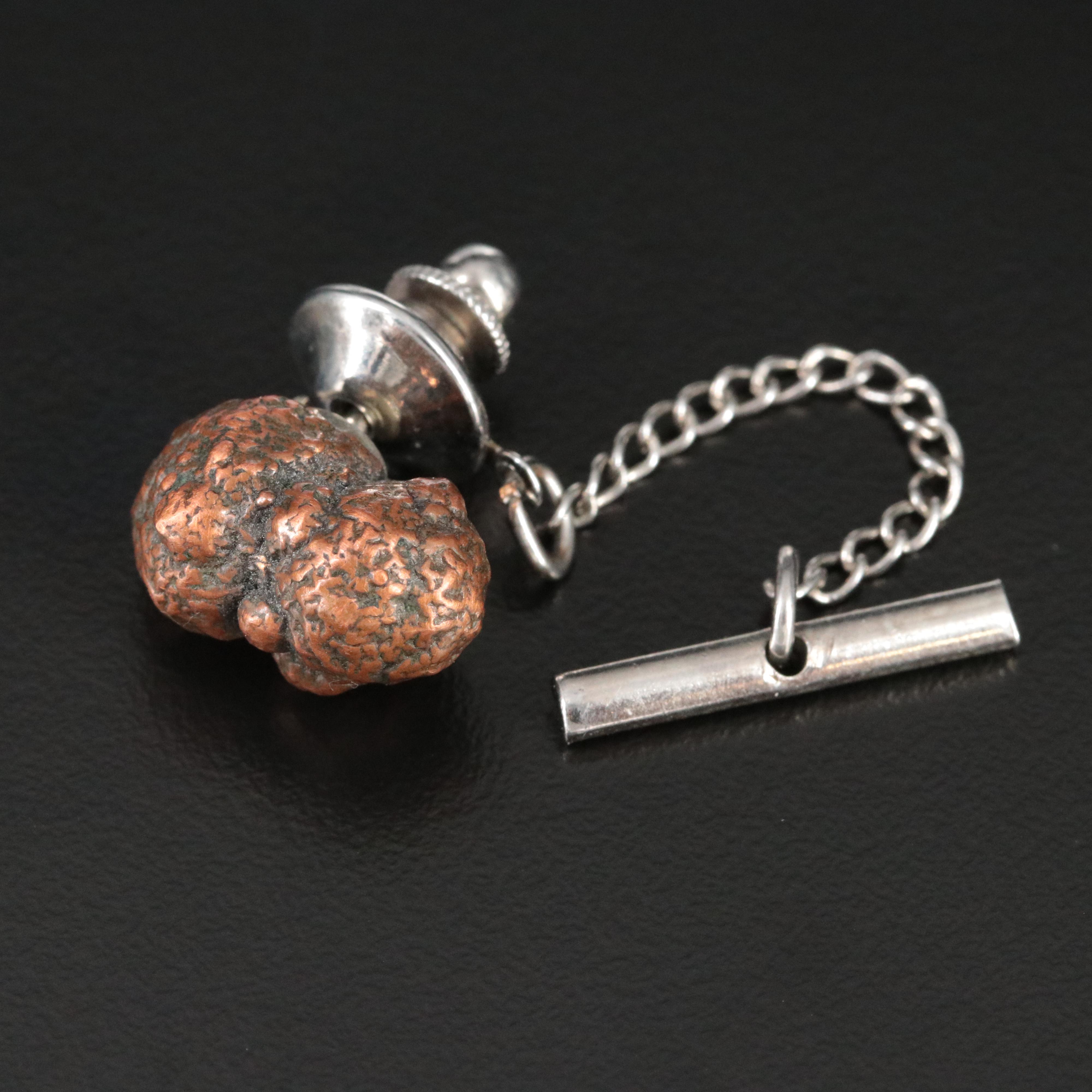 Copper Nugget Tie Tack