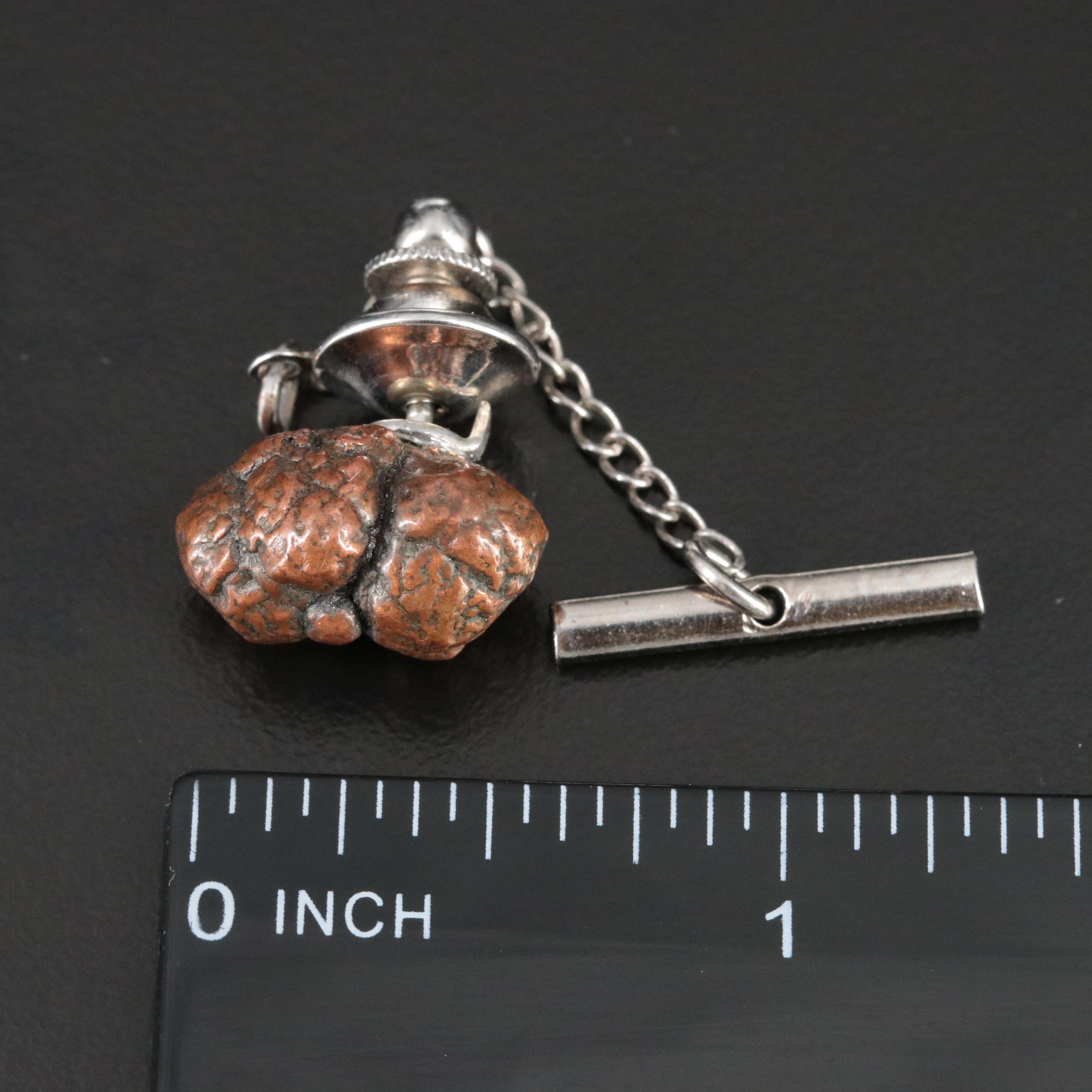 Copper Nugget Tie Tack