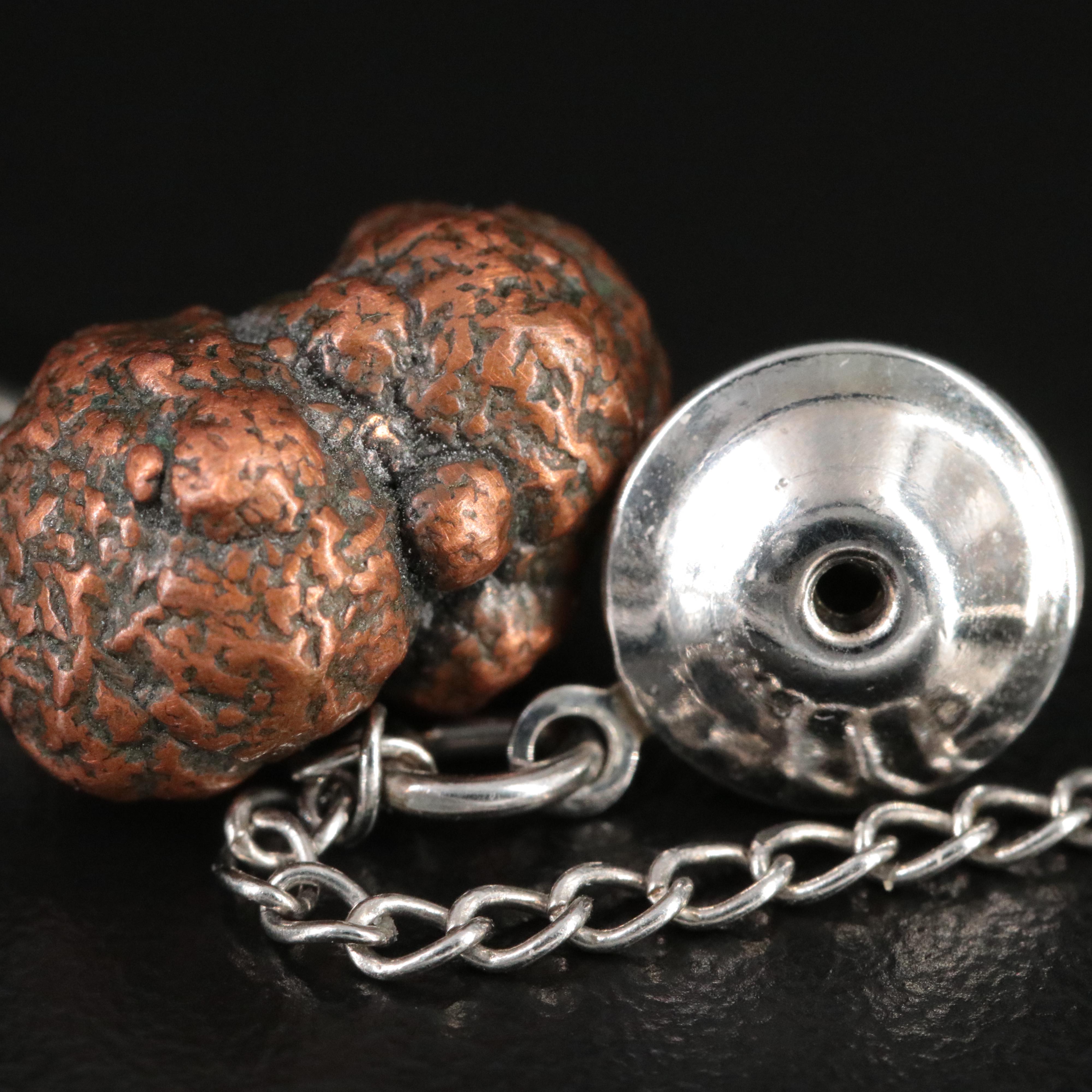 Copper Nugget Tie Tack