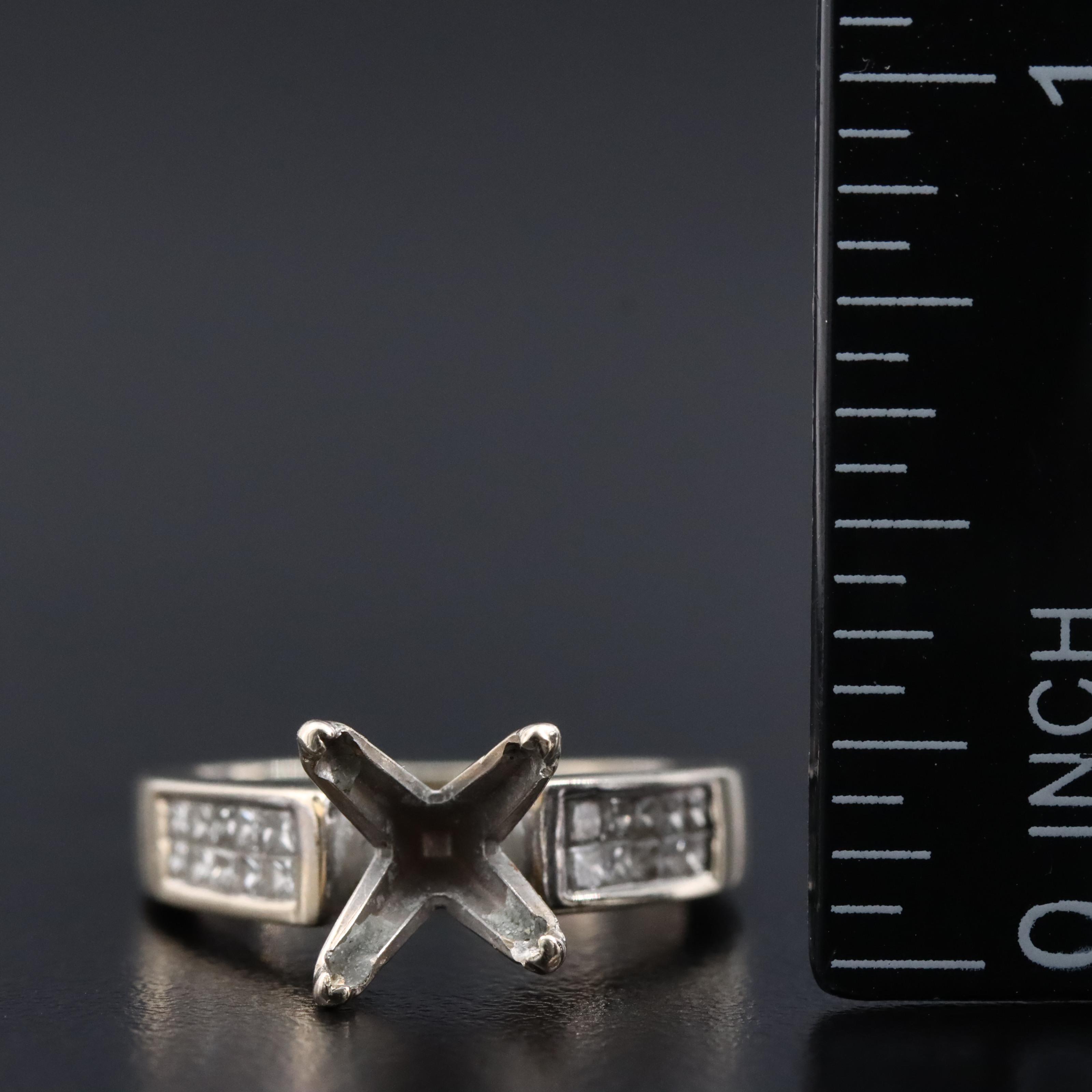 14K 0.45 CTW Diamond Semi-Mount Ring