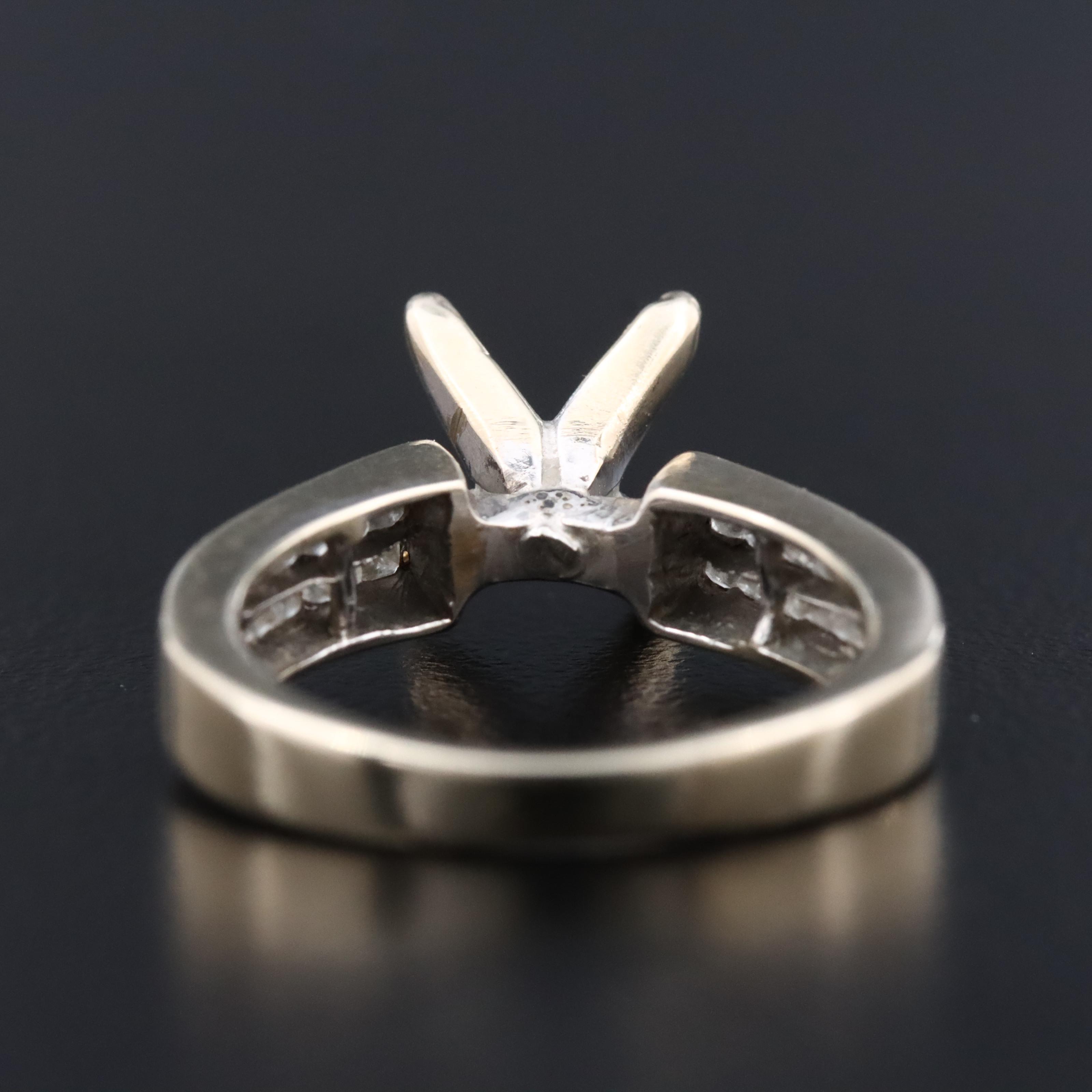 14K 0.45 CTW Diamond Semi-Mount Ring