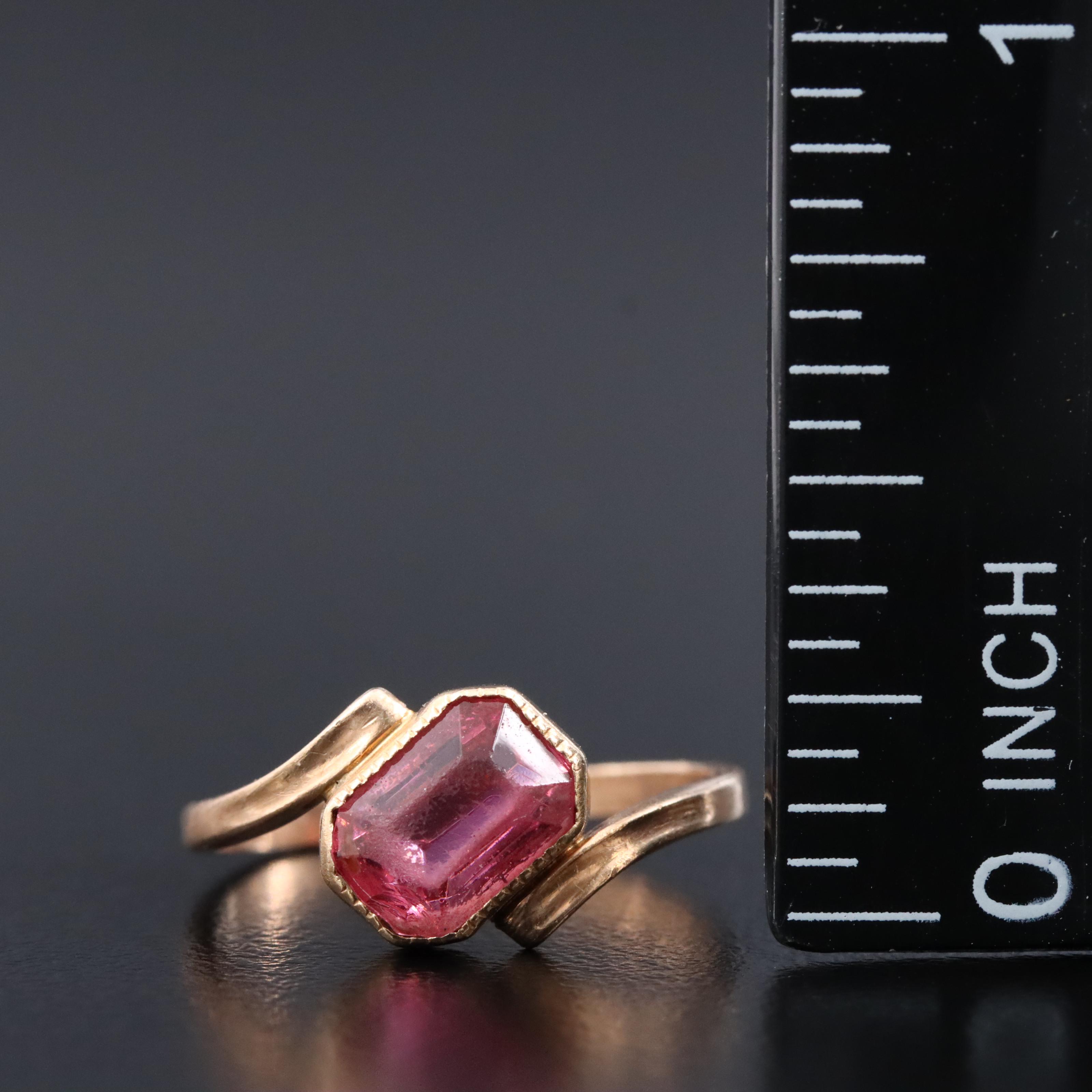 10K Faux Gemstone Ring