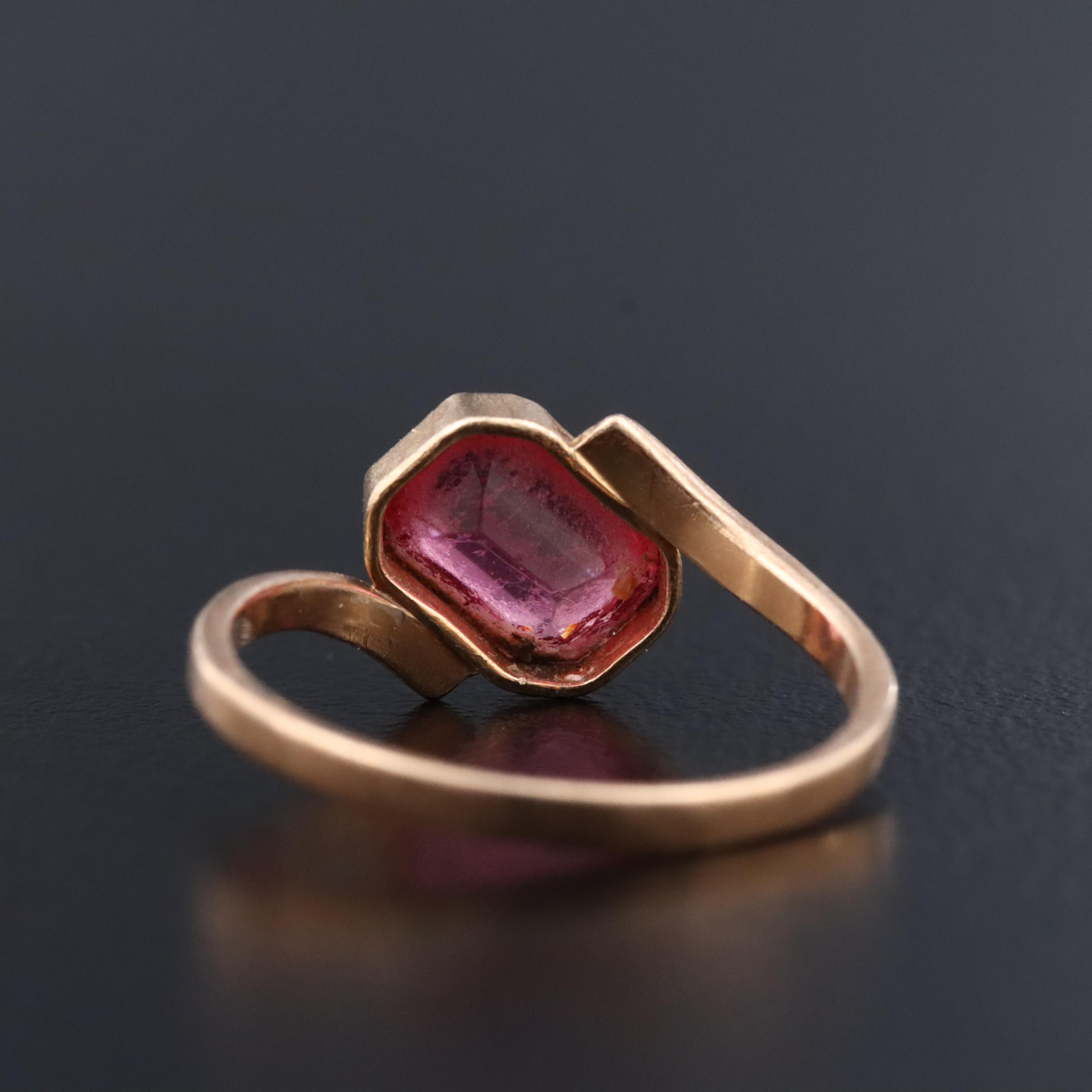 10K Faux Gemstone Ring